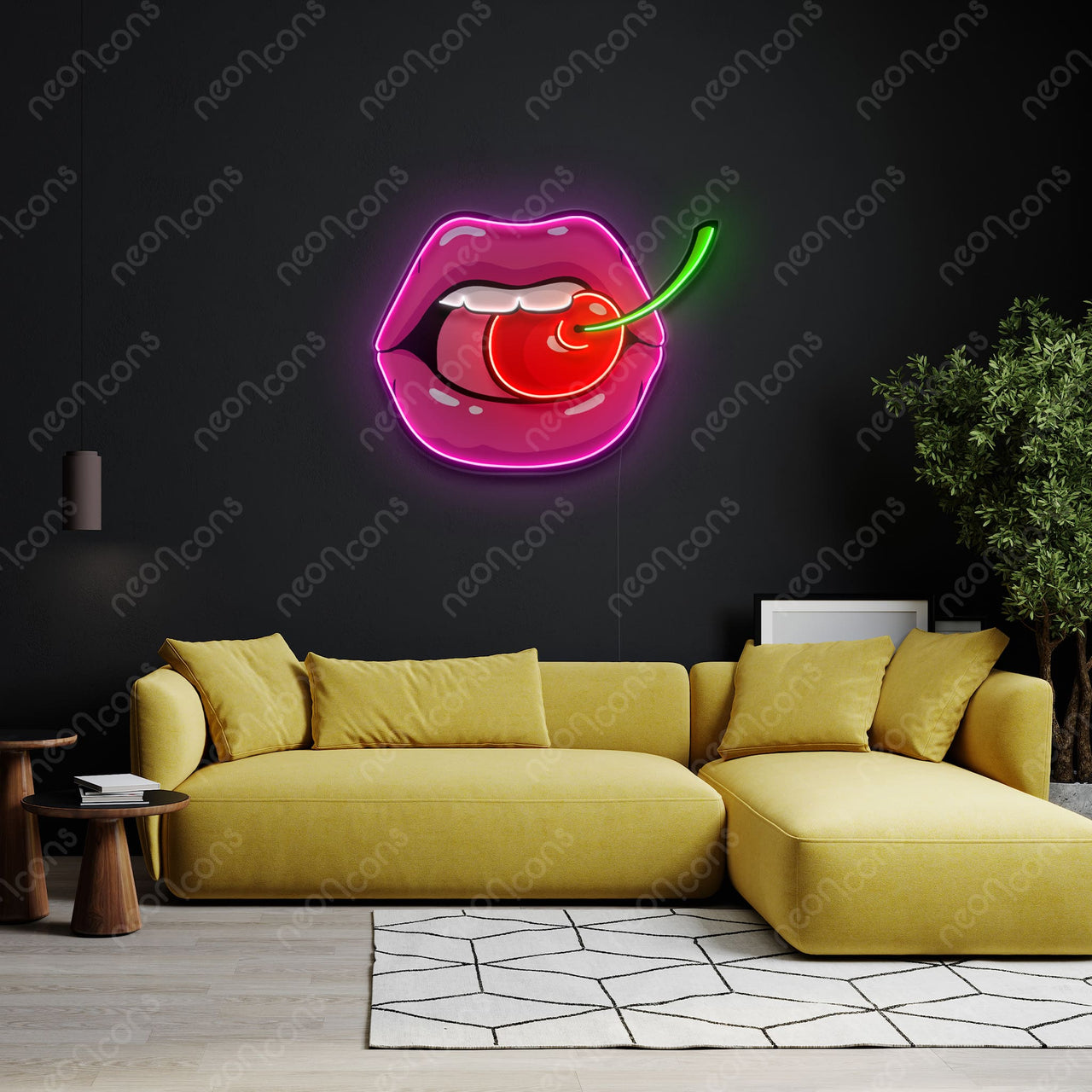 "Sweet Cherry Flavor" LED Neon x Print by Neon Icons