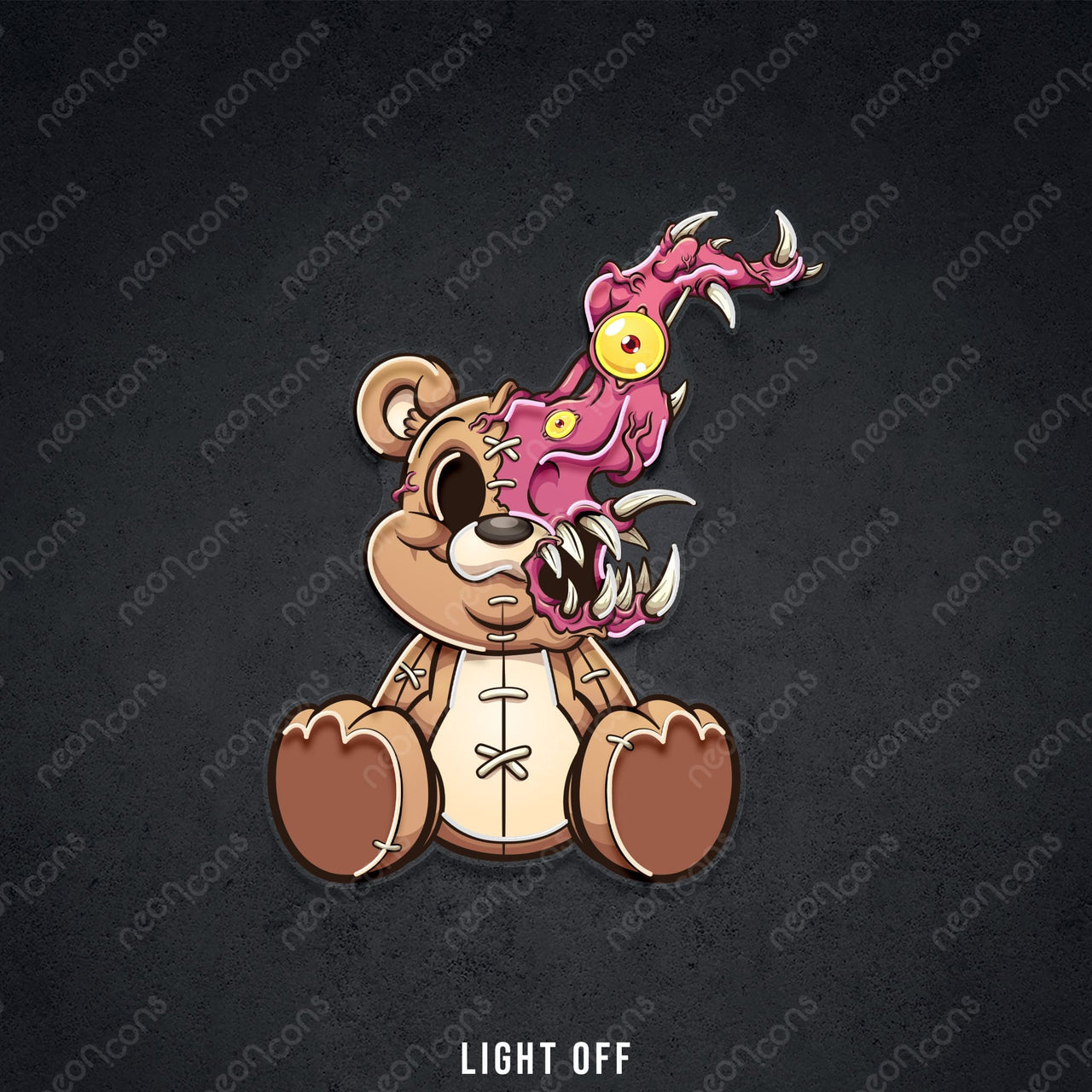 "Sweet Teddy" LED Neon x Print by Neon Icons