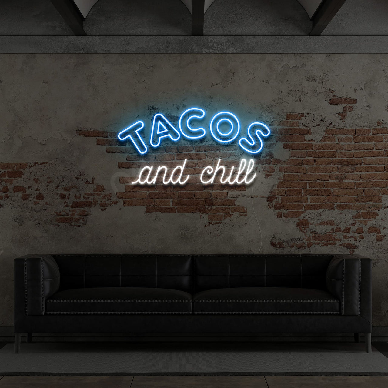 "Tacos and Chill" Neon Sign by Neon Icons