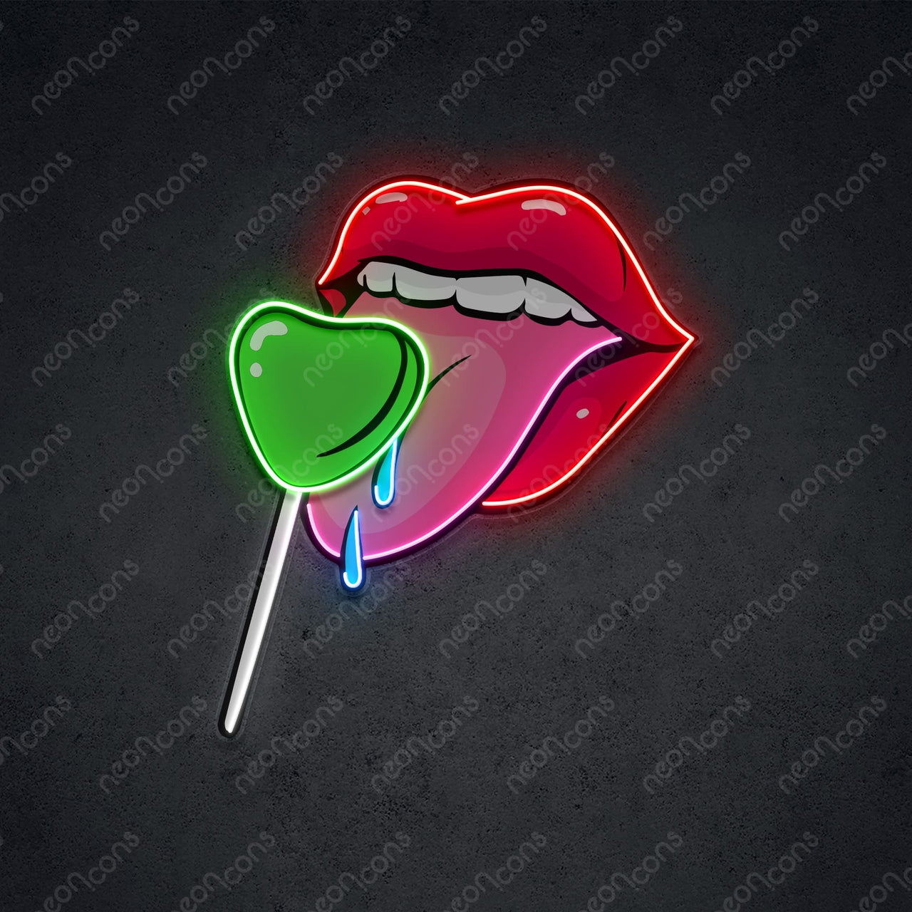 "Taste of Love" LED Neon x Print 45cm (1.5ft) / Green / LED Neon x Print by Neon Icons