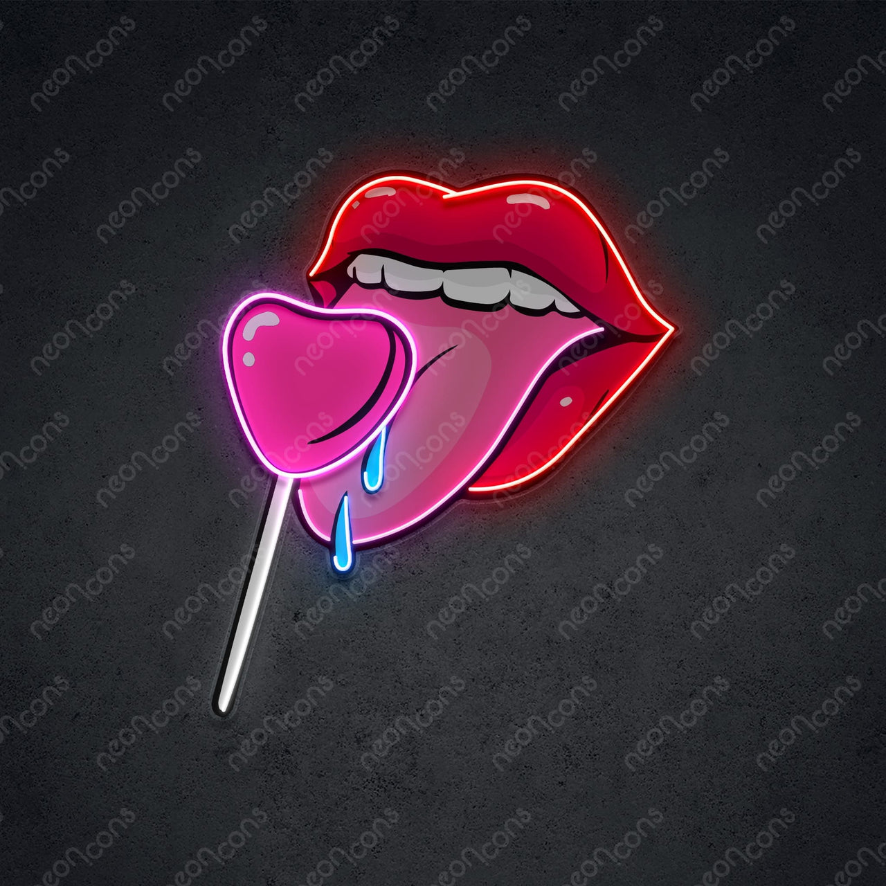 "Taste of Love" LED Neon x Print 45cm (1.5ft) / Pink / LED Neon x Print by Neon Icons