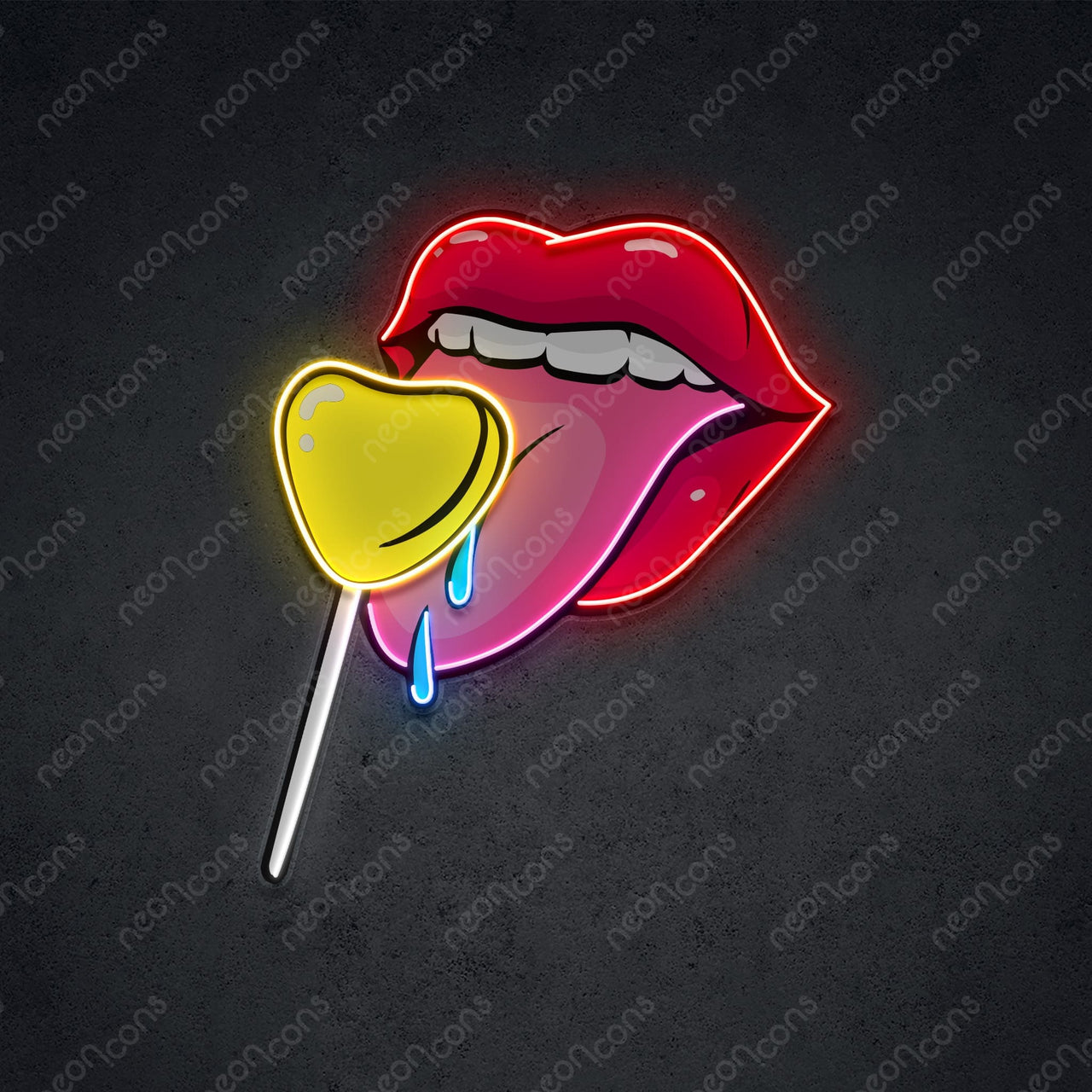 "Taste of Love" LED Neon x Print 45cm (1.5ft) / Yellow / LED Neon x Print by Neon Icons