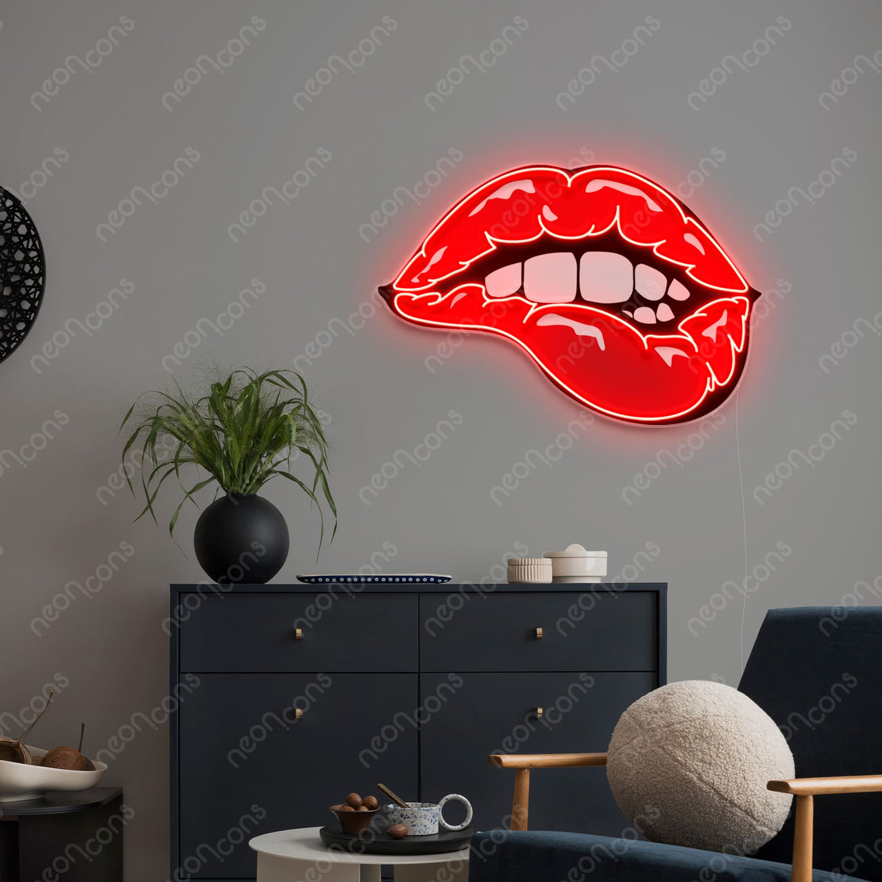 "Taste of Your Lips" LED Neon x Acrylic Artwork by Neon Icons