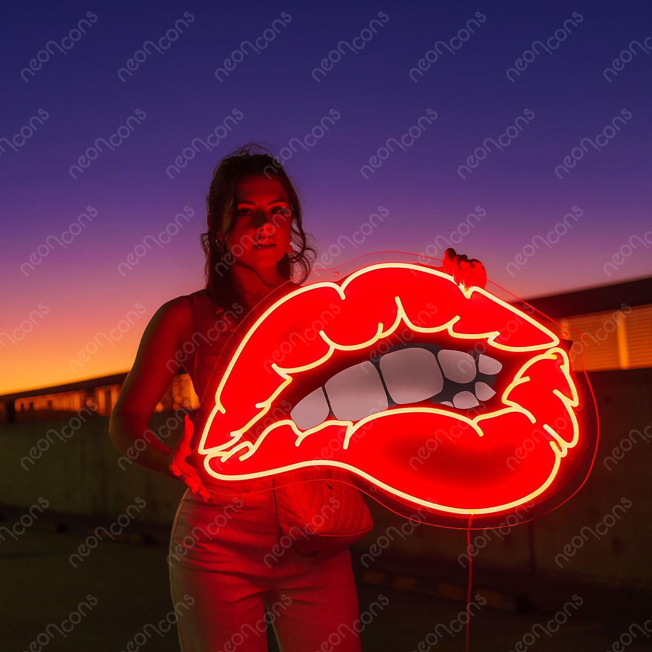 "Taste of Your Lips" LED Neon x Acrylic Artwork by Neon Icons