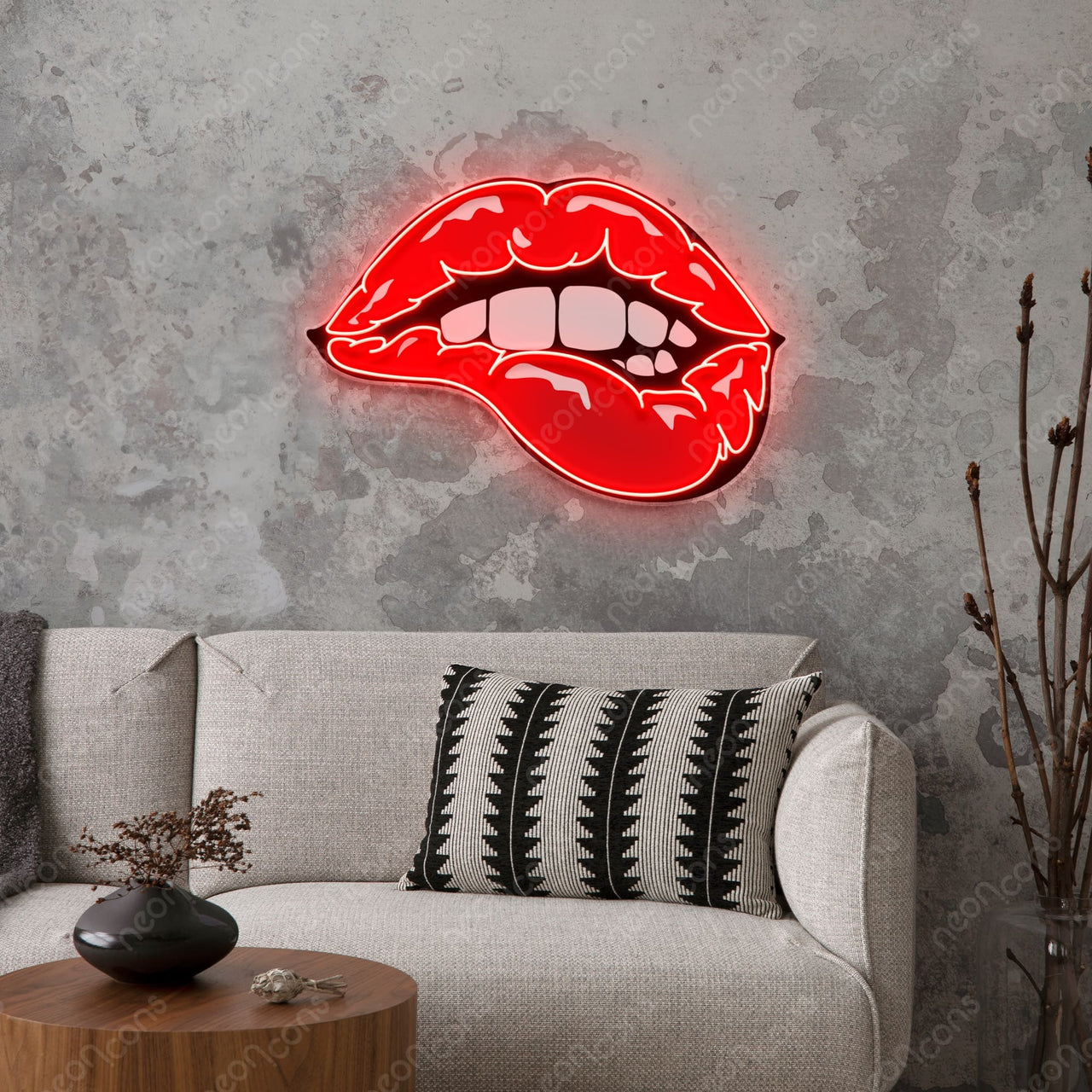 "Taste of Your Lips" LED Neon x Acrylic Artwork by Neon Icons