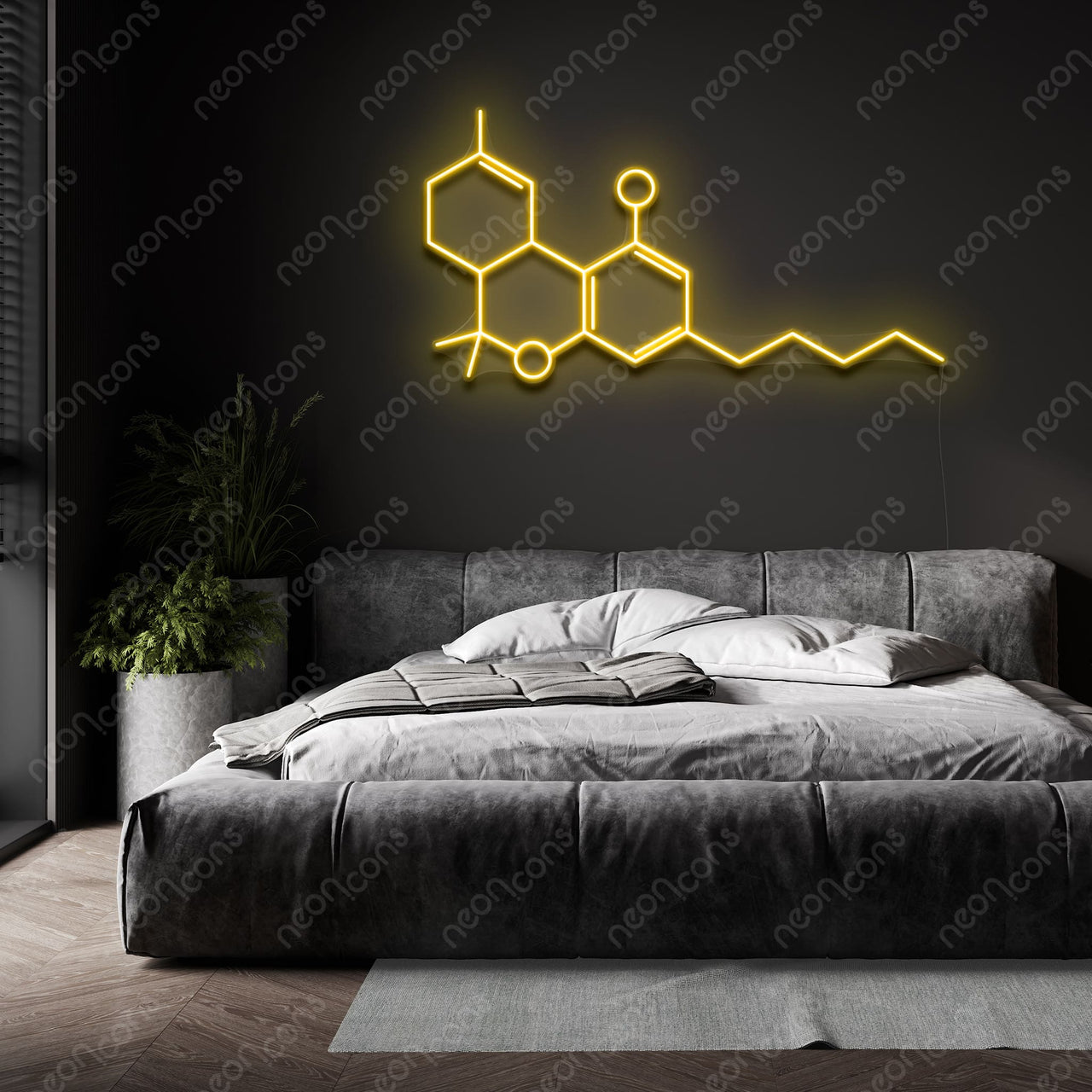 "THC Molecule" LED Neon by Neon Icons