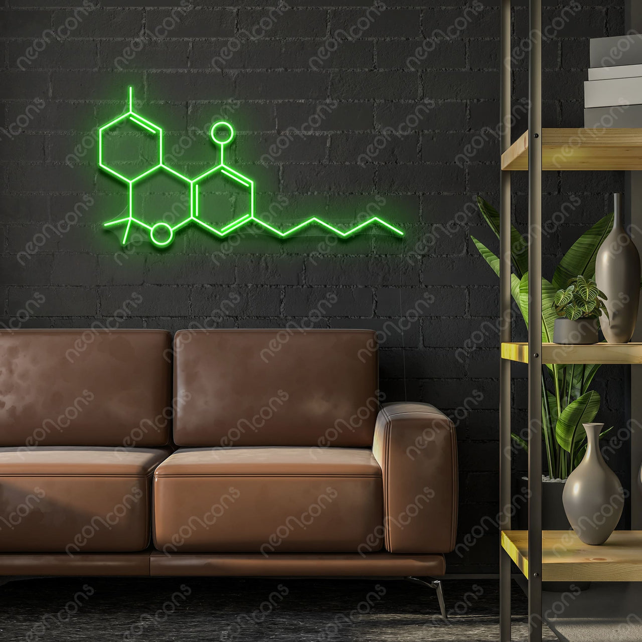 "THC Molecule" LED Neon by Neon Icons