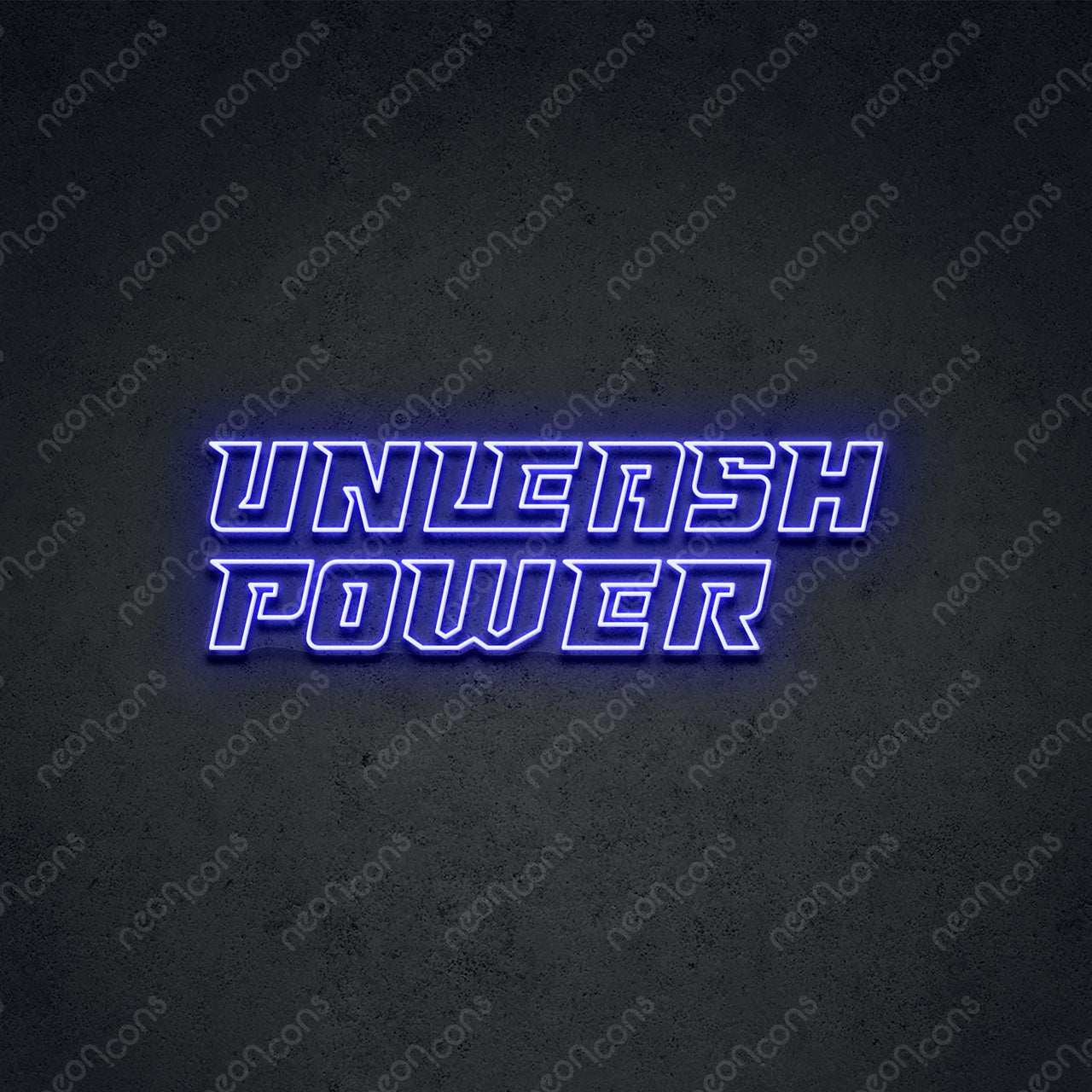 "Unleash Power" LED Neon 90cm (3ft) / Blue / LED Neon by Neon Icons