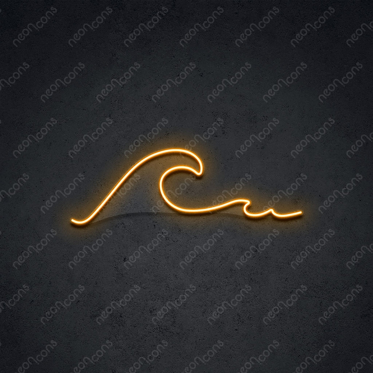 "Wavy" LED Neon 45cm (1.5ft) / Orange / LED Neon by Neon Icons