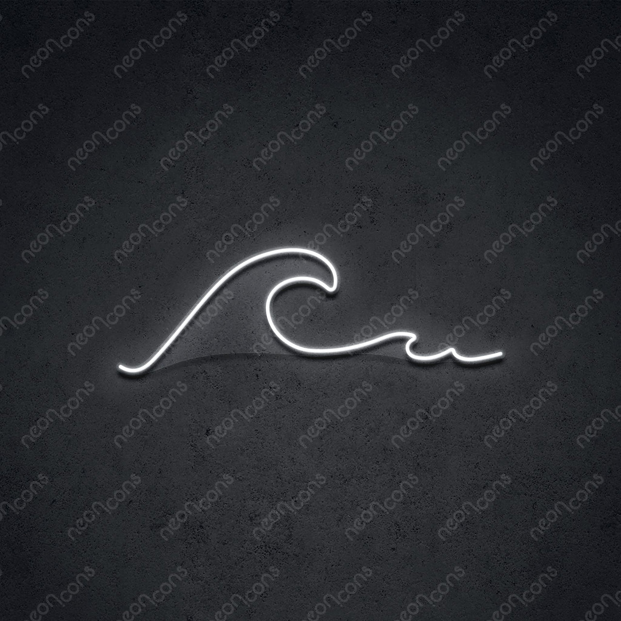 "Wavy" LED Neon 45cm (1.5ft) / White / LED Neon by Neon Icons