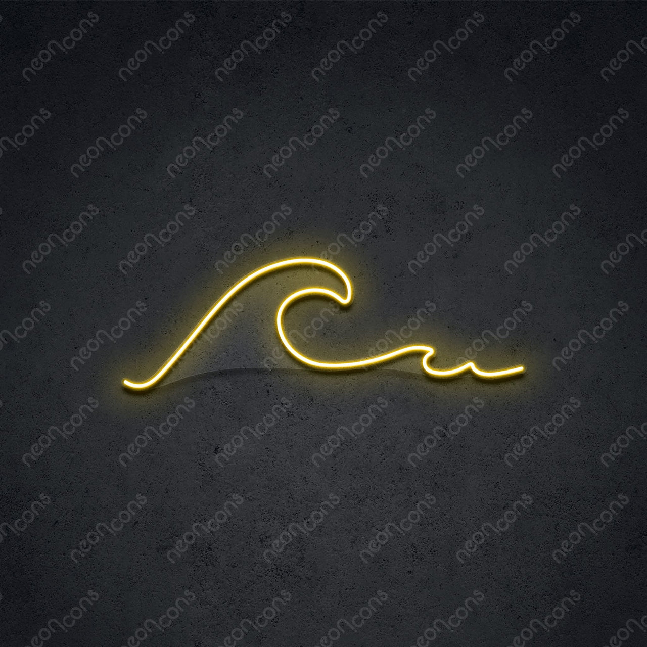 "Wavy" LED Neon 45cm (1.5ft) / Yellow / LED Neon by Neon Icons