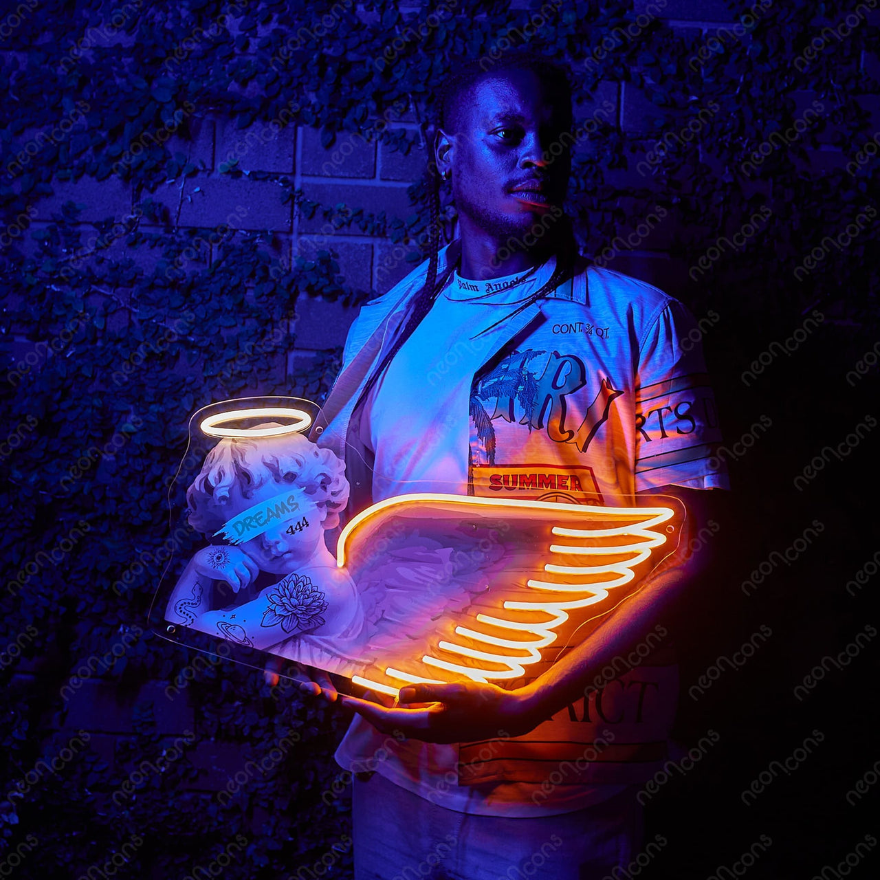 "Winging it" LED Neon x Acrylic Artwork by Neon Icons