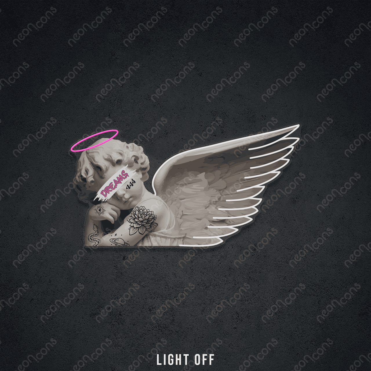 "Winging it" LED Neon x Print by Neon Icons