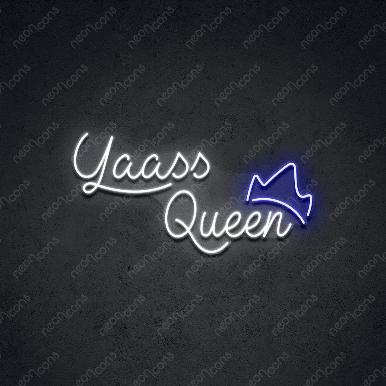 "Yaass Queen" LED Neon 45cm (1.5ft) / Blue / LED Neon by Neon Icons