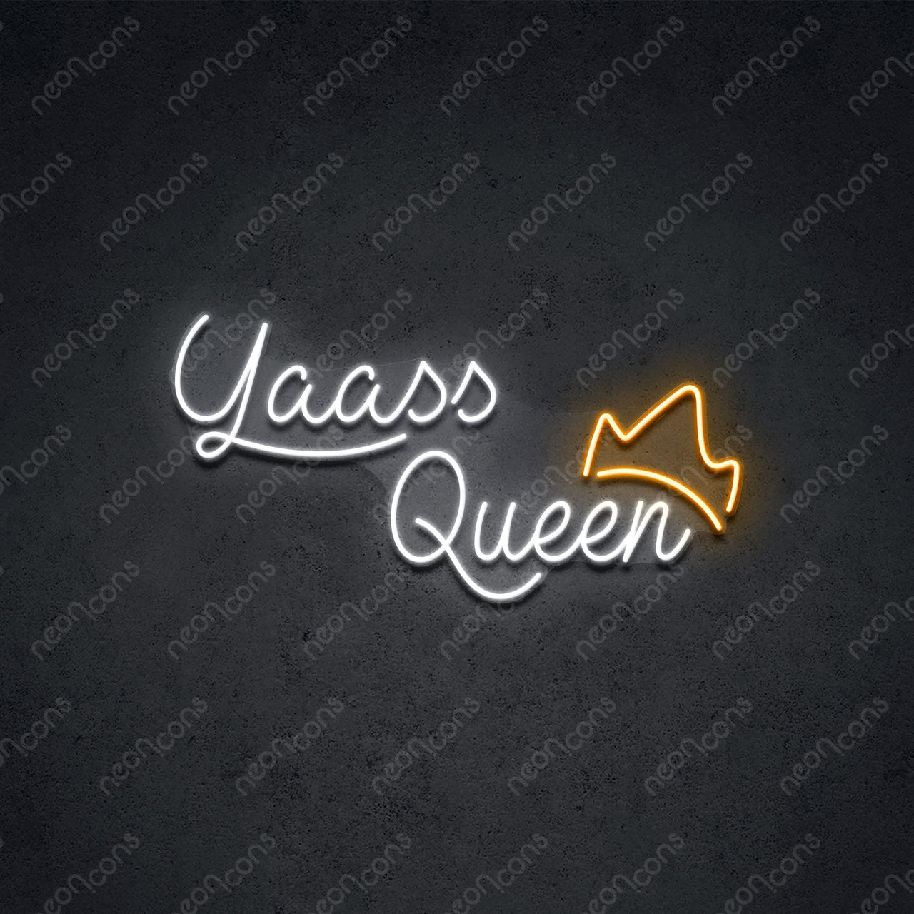 "Yaass Queen" LED Neon 45cm (1.5ft) / Orange / LED Neon by Neon Icons