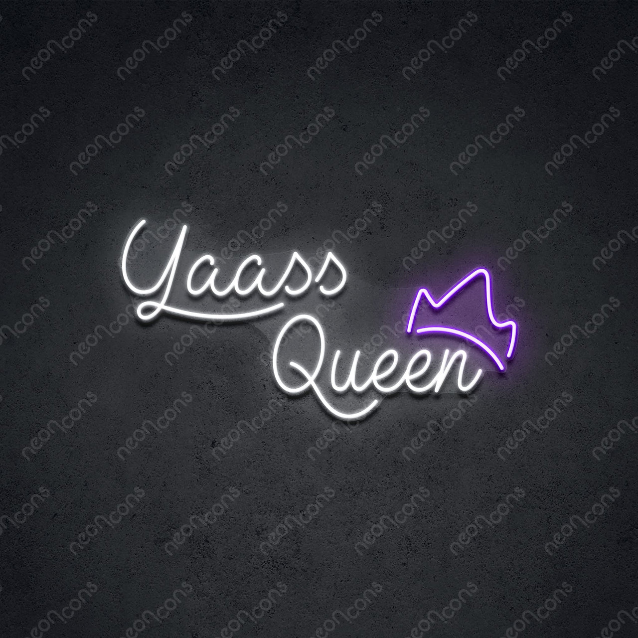 "Yaass Queen" LED Neon 45cm (1.5ft) / Purple / LED Neon by Neon Icons