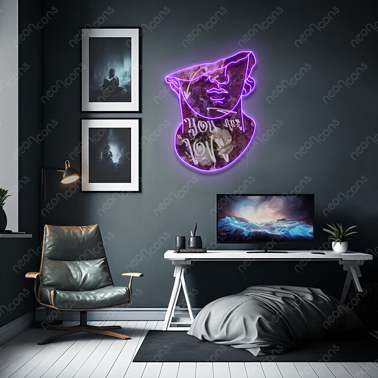 "You Are Love" LED Neon x Print by Neon Icons