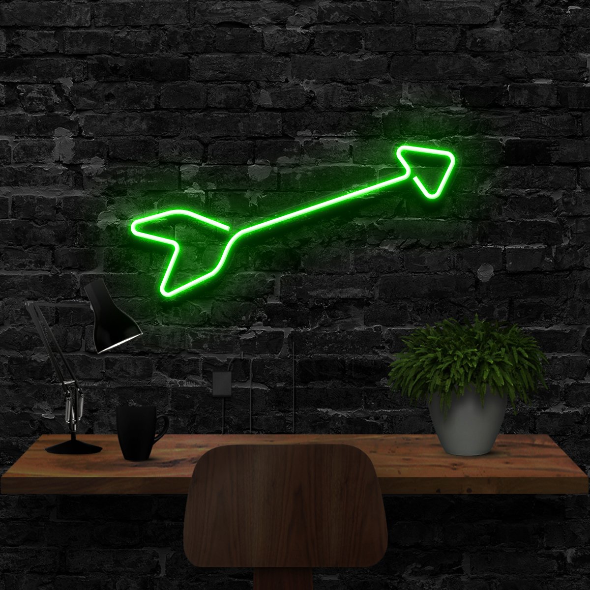 "Arrow" Neon Sign 40cm (1.3ft) / Green / LED Neon by Neon Icons