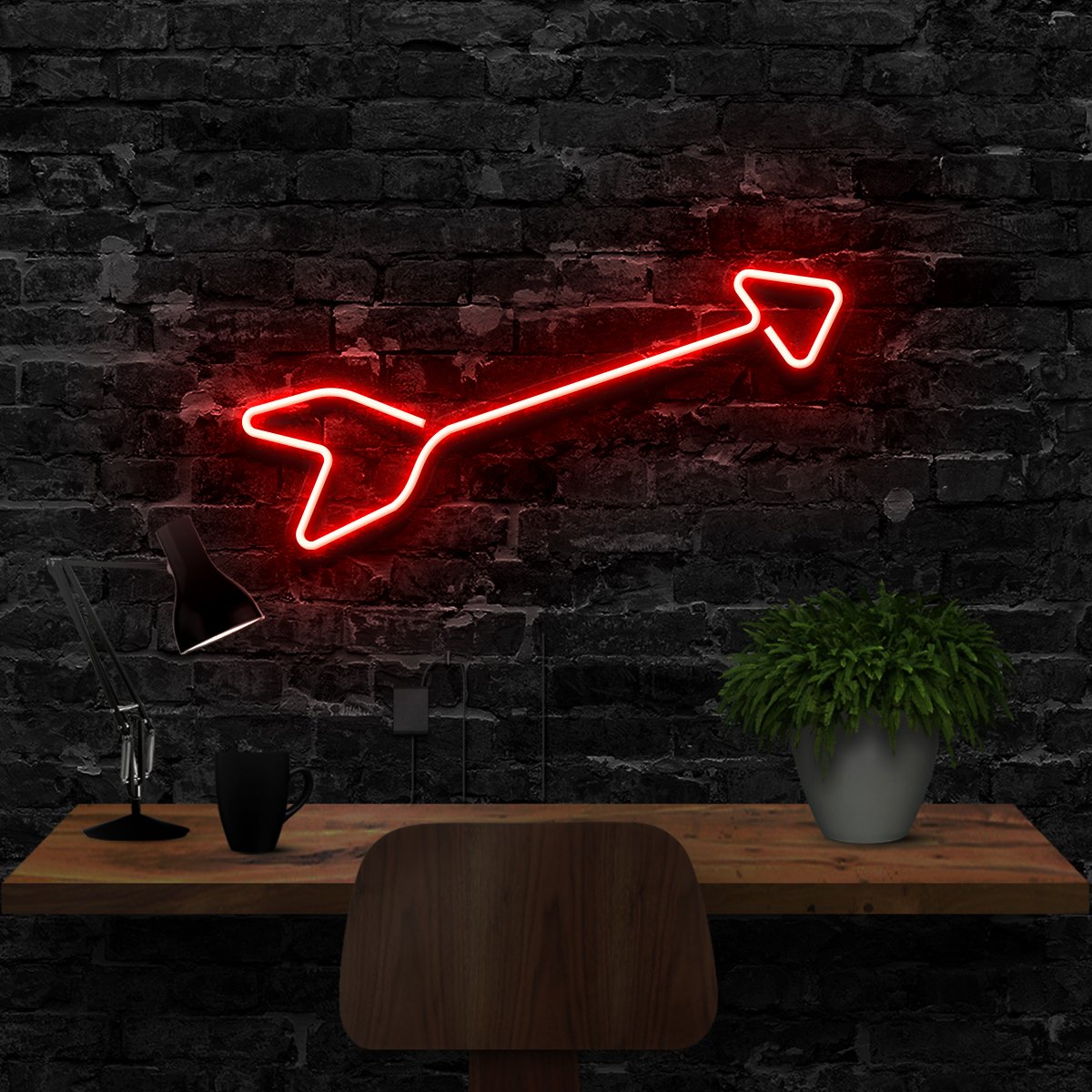 "Arrow" Neon Sign 40cm (1.3ft) / Red / LED Neon by Neon Icons