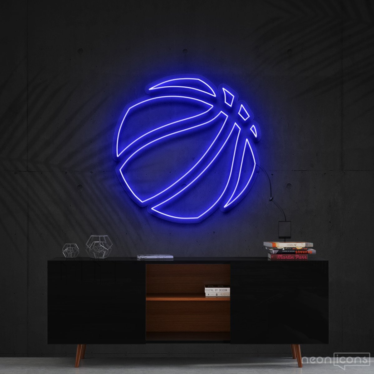 "Ball Is Life" Neon Sign 60cm (2ft) / Blue / Cut to Shape by Neon Icons