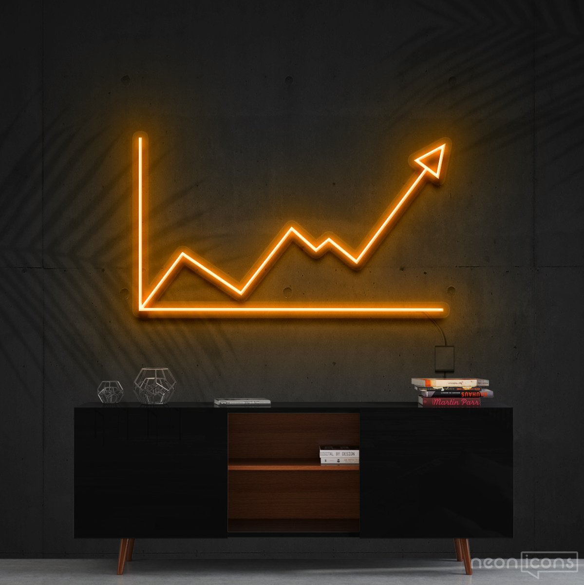 "Bull Market" Neon Sign 60cm (2ft) / Orange / Cut to Shape by Neon Icons
