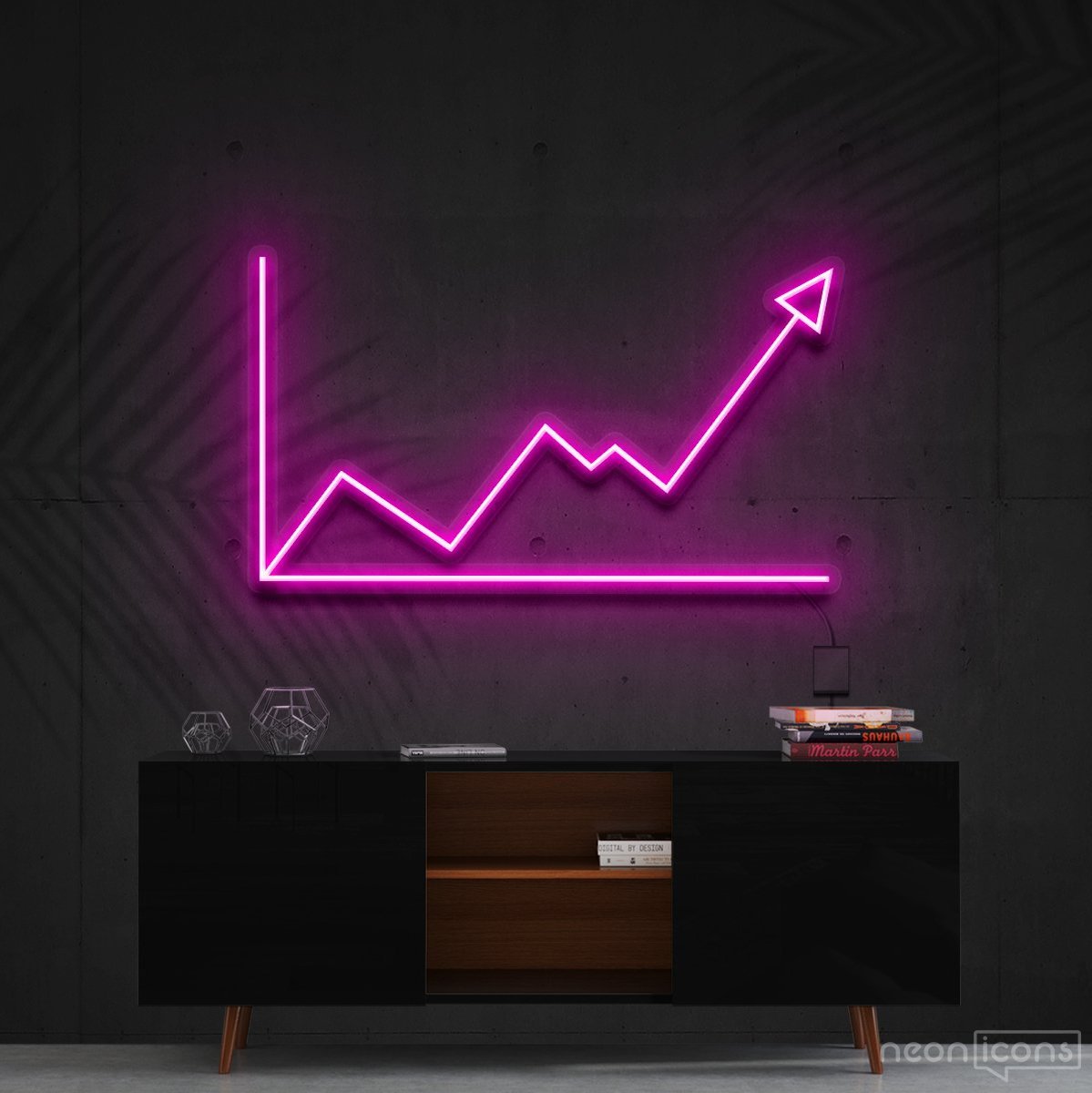 "Bull Market" Neon Sign 60cm (2ft) / Pink / Cut to Shape by Neon Icons
