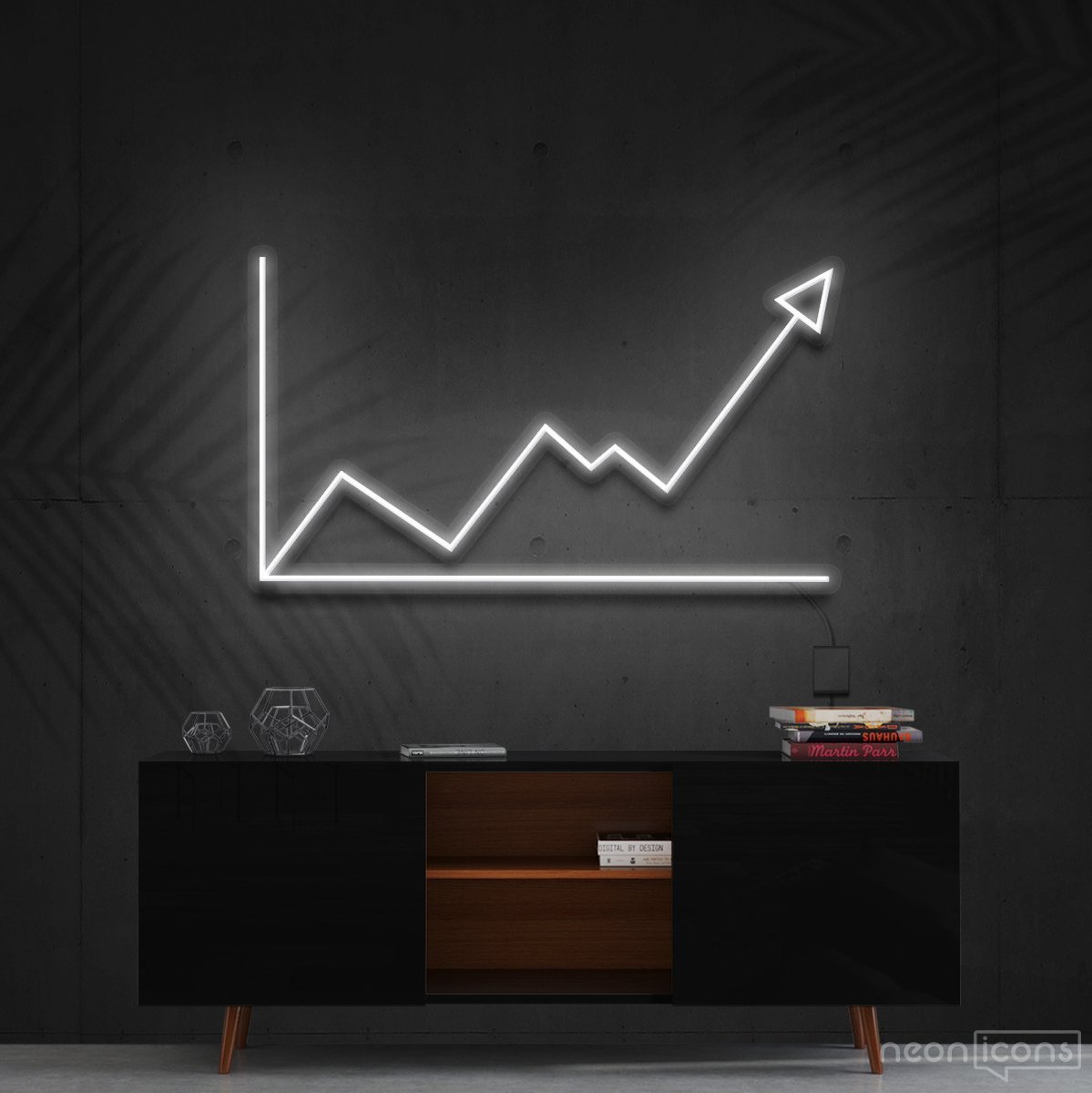 "Bull Market" Neon Sign 60cm (2ft) / White / Cut to Shape by Neon Icons