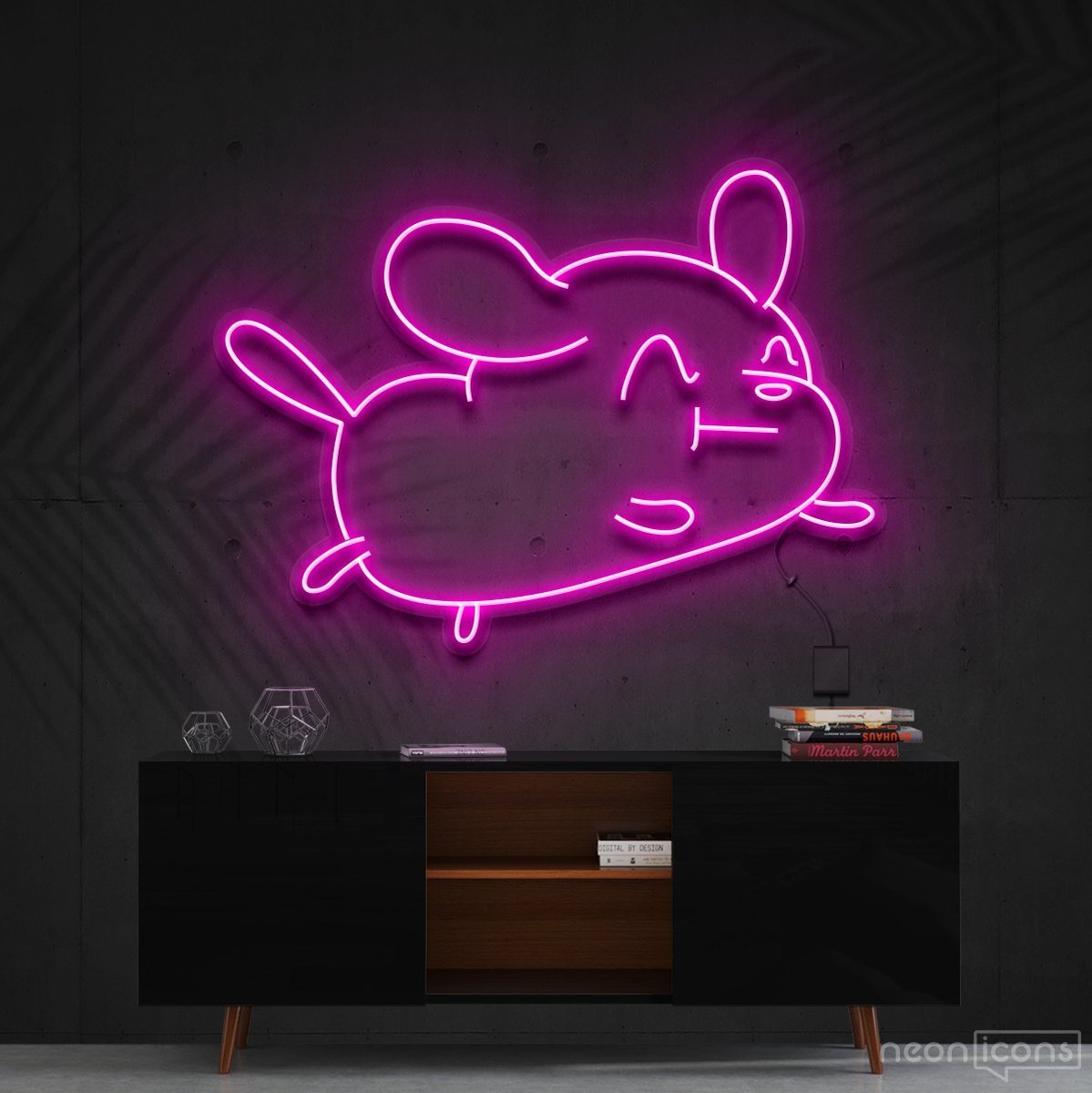 "Cartoon Puppy" Neon Sign 60cm (2ft) / Pink / Cut to Shape by Neon Icons