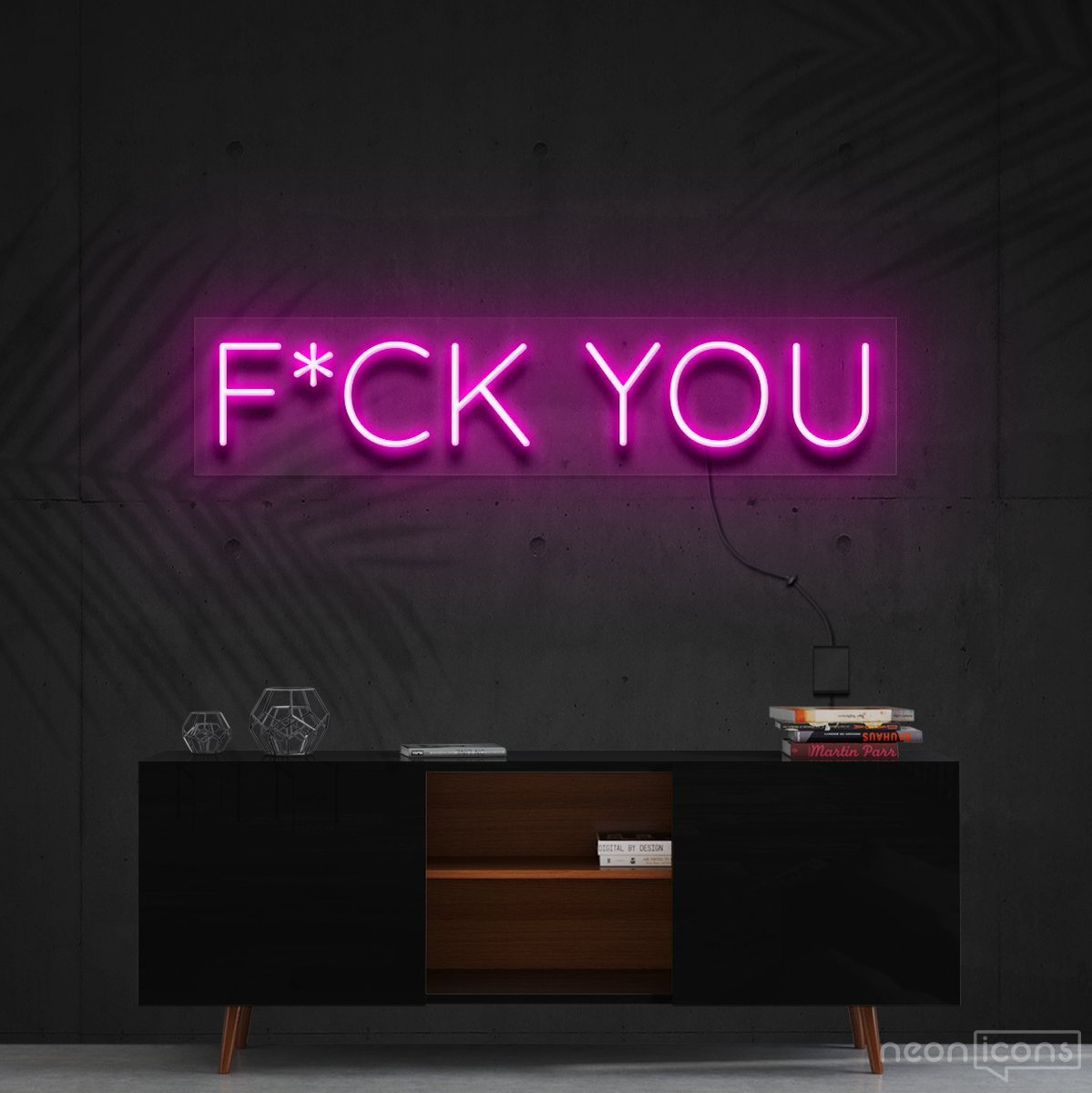"F*ck You" Neon Sign 60cm (2ft) / Pink / Cut to Shape by Neon Icons