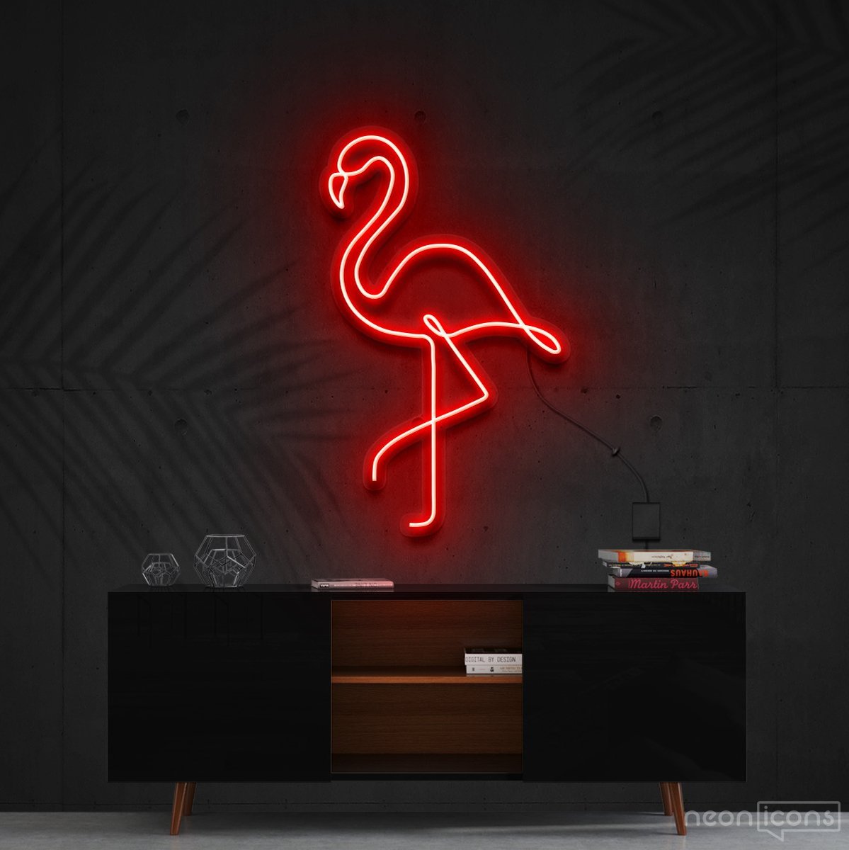 "Flamingo" Neon Sign 60cm (2ft) / Red / Cut to Shape by Neon Icons