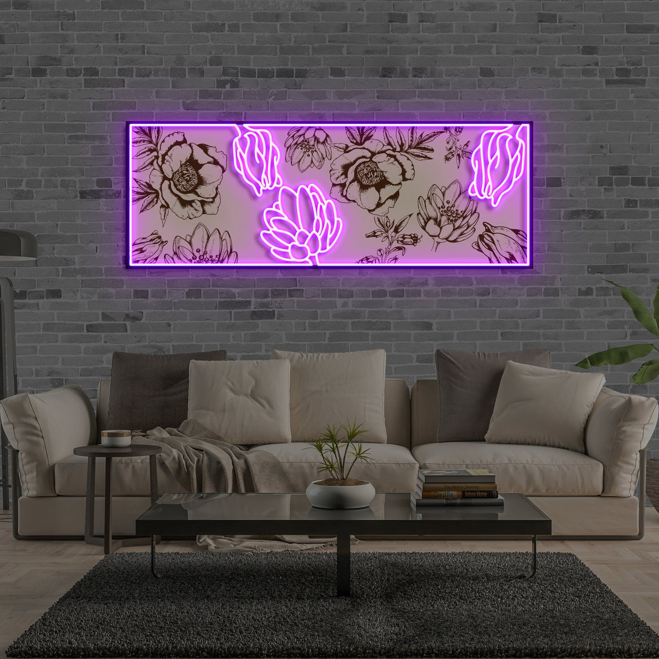 "Flower Wall V1" Neon x Acrylic Artwork by Neon Icons