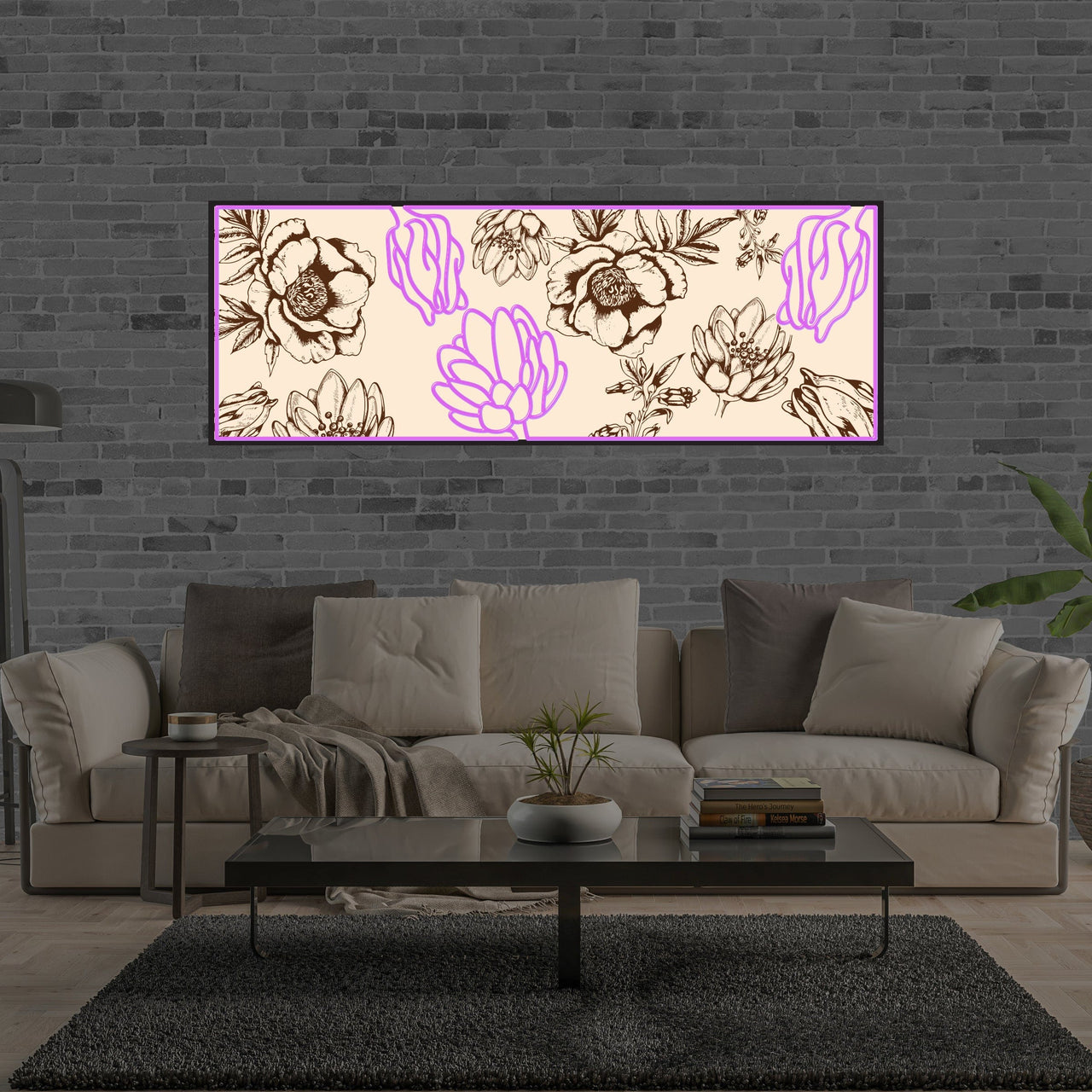 "Flower Wall V1" Neon x Acrylic Artwork by Neon Icons