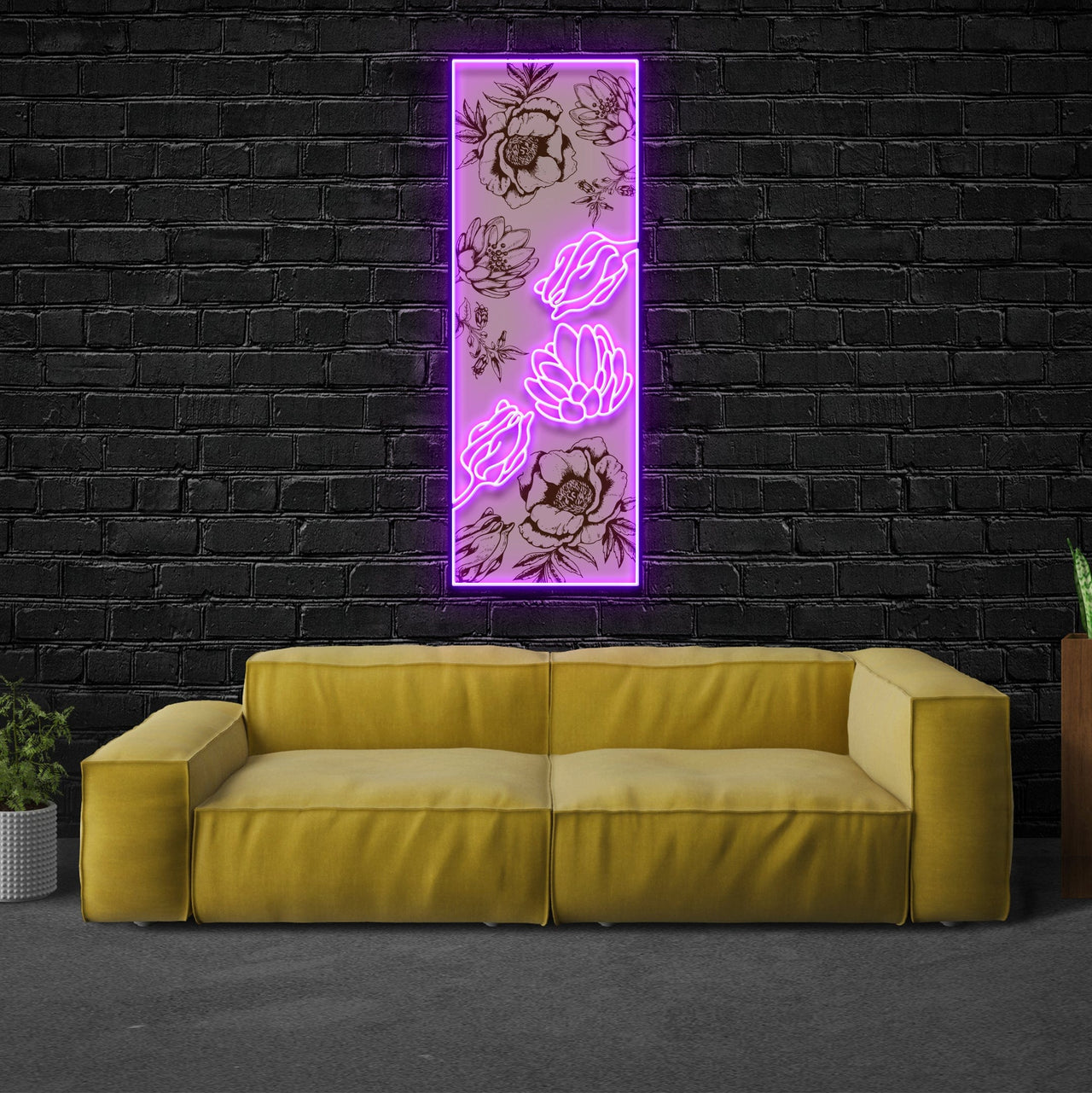 "Flower Wall V2" Neon x Acrylic Artwork by Neon Icons