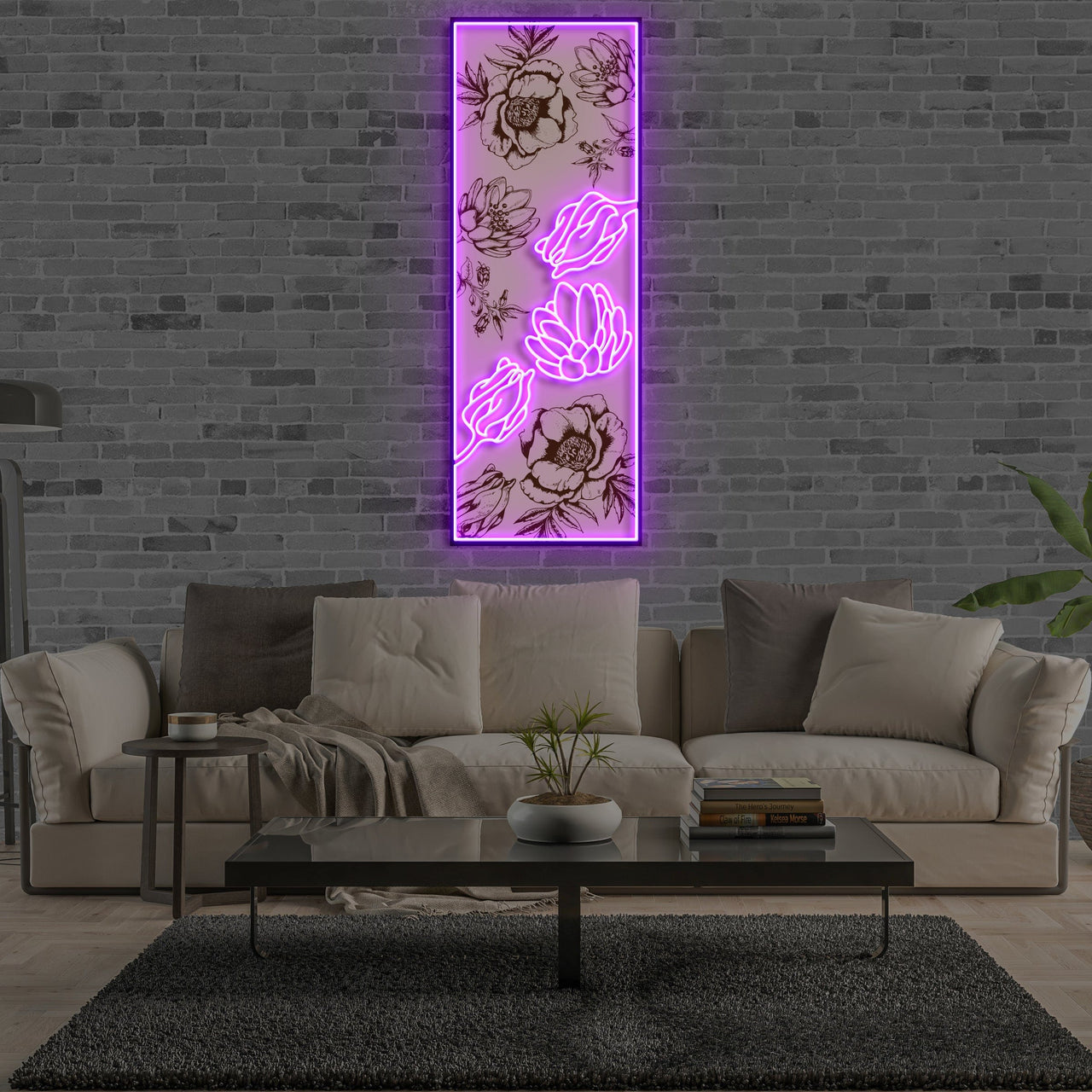 "Flower Wall V2" Neon x Acrylic Artwork by Neon Icons