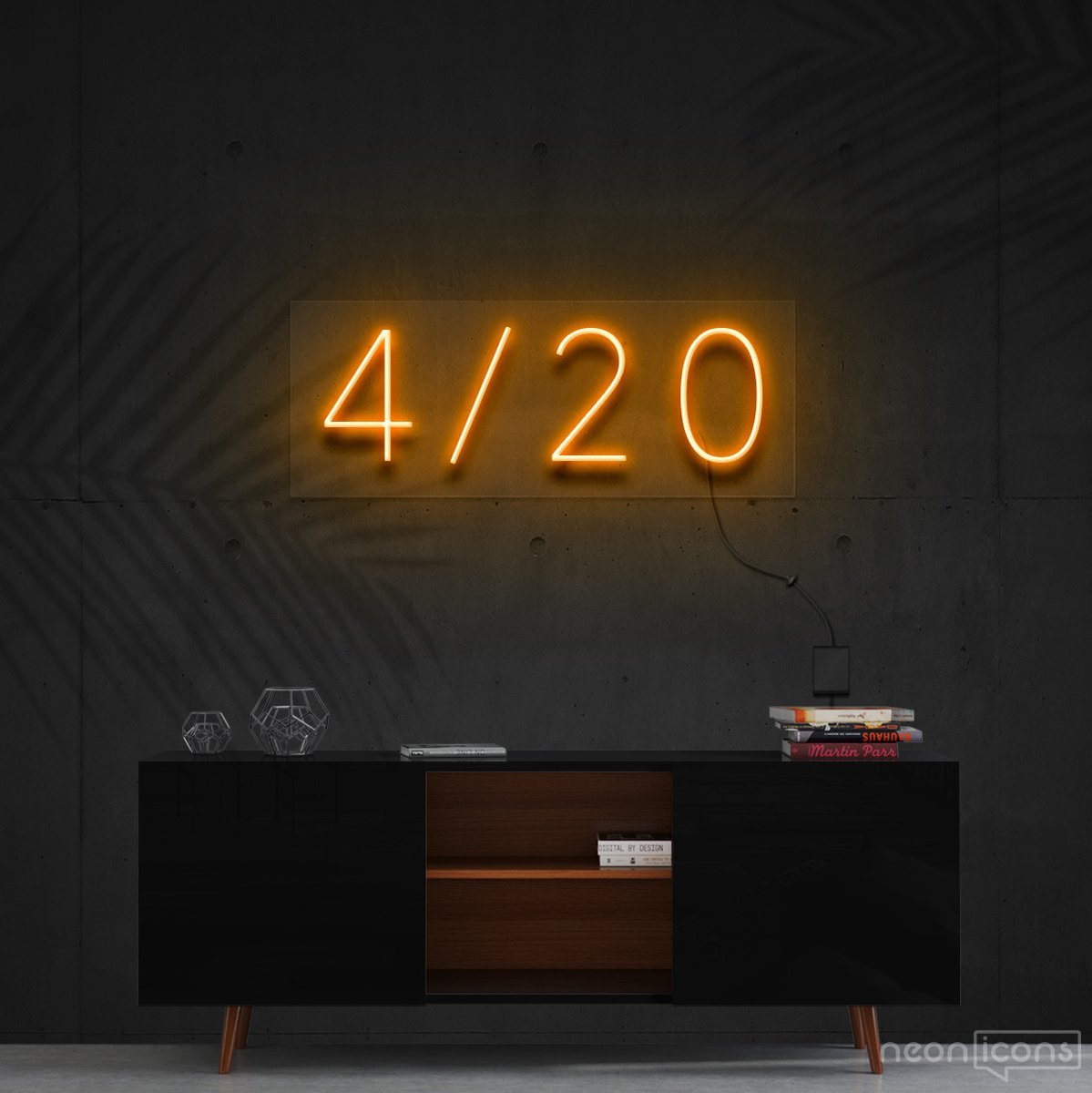 "Four Twenty" Neon Sign 60cm (2ft) / Orange / Cut to Shape by Neon Icons