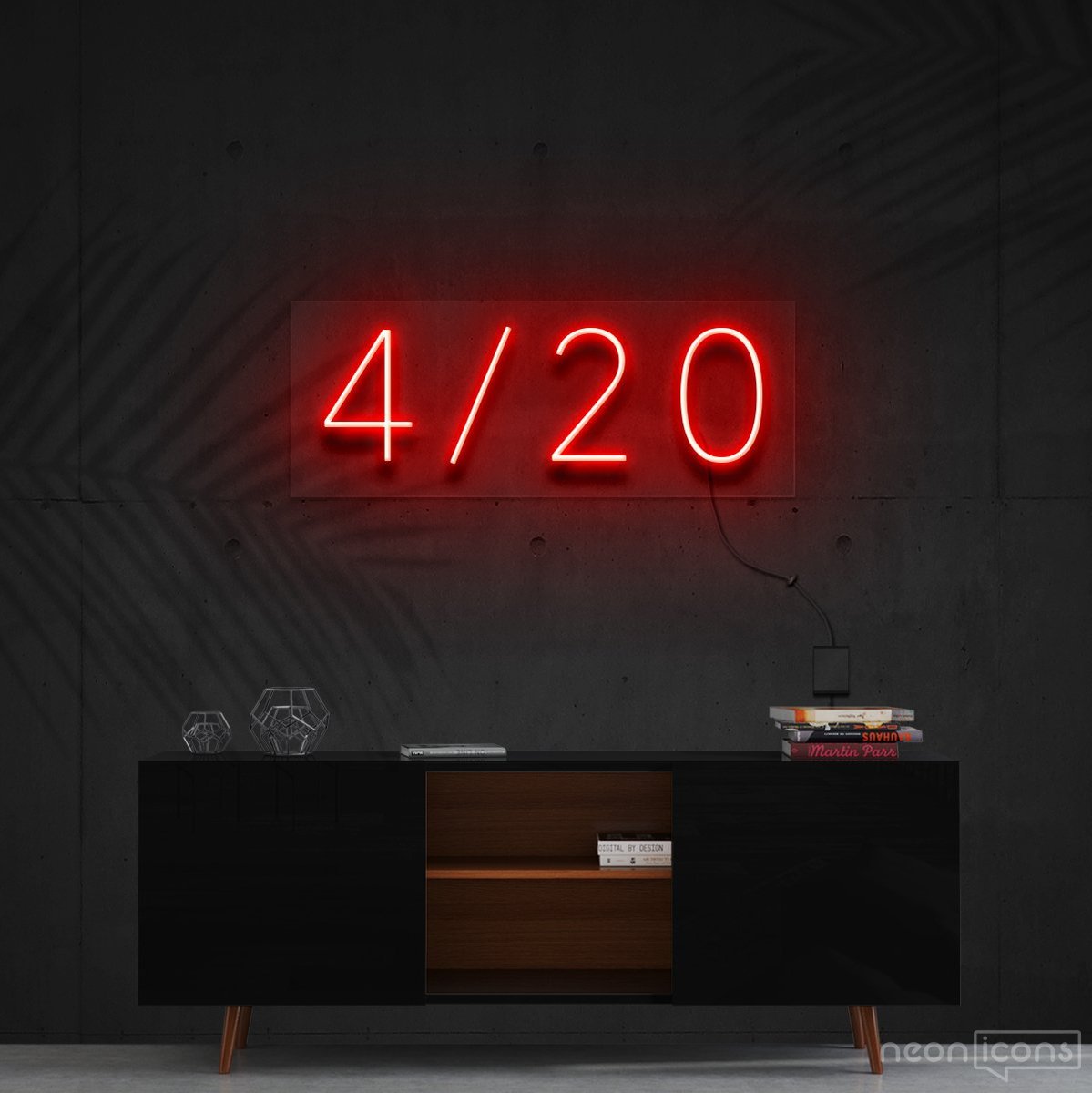 "Four Twenty" Neon Sign 60cm (2ft) / Red / Cut to Shape by Neon Icons