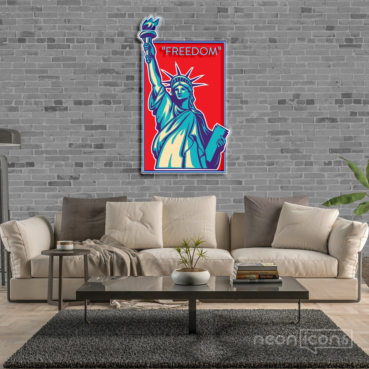 "Freedom" Neon x Acrylic Artwork by Neon Icons