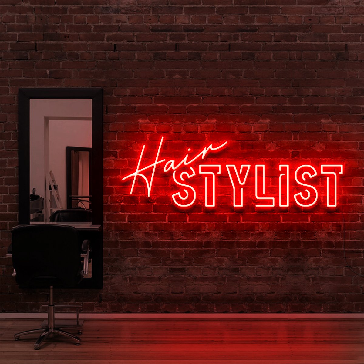"Hair Stylist" Neon Sign for Hair Salons & Barbershops by Neon Icons