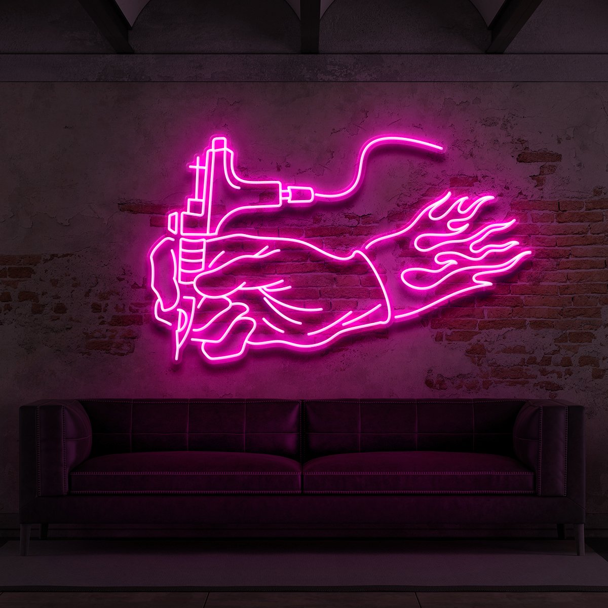 "Hand of an Artist" Neon Sign for Tattoo Parlours by Neon Icons