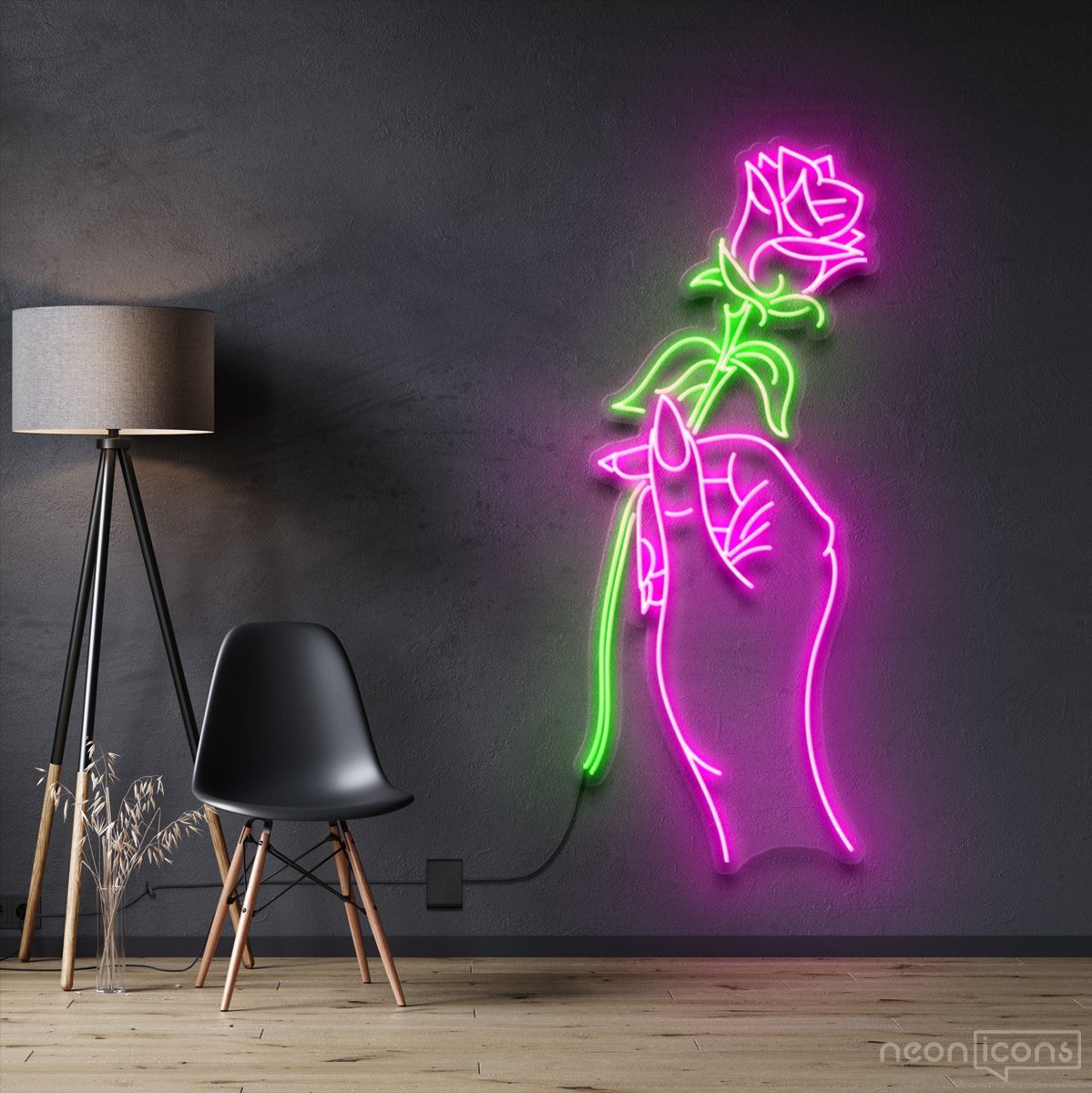 "Hand of Love" Neon Sign by Neon Icons