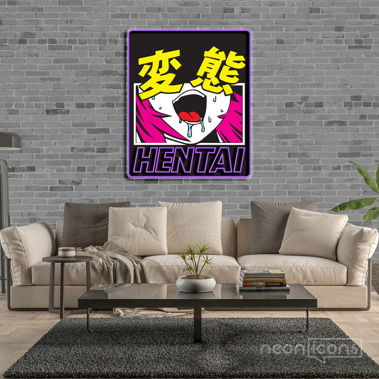 "Hentai" Neon x Acrylic Artwork by Neon Icons