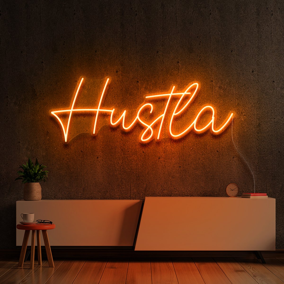 "Hustla" Neon Sign by Neon Icons