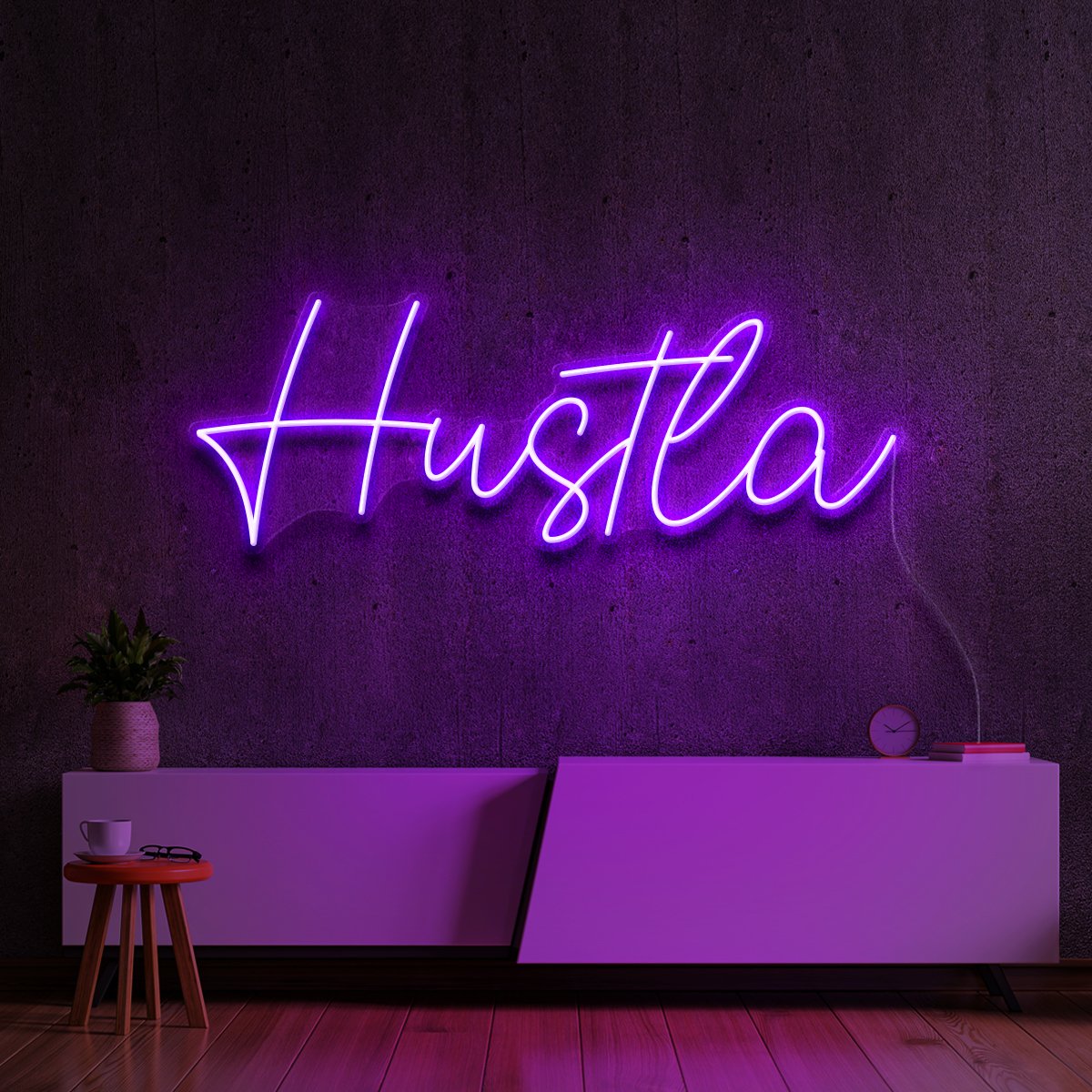 "Hustla" Neon Sign by Neon Icons