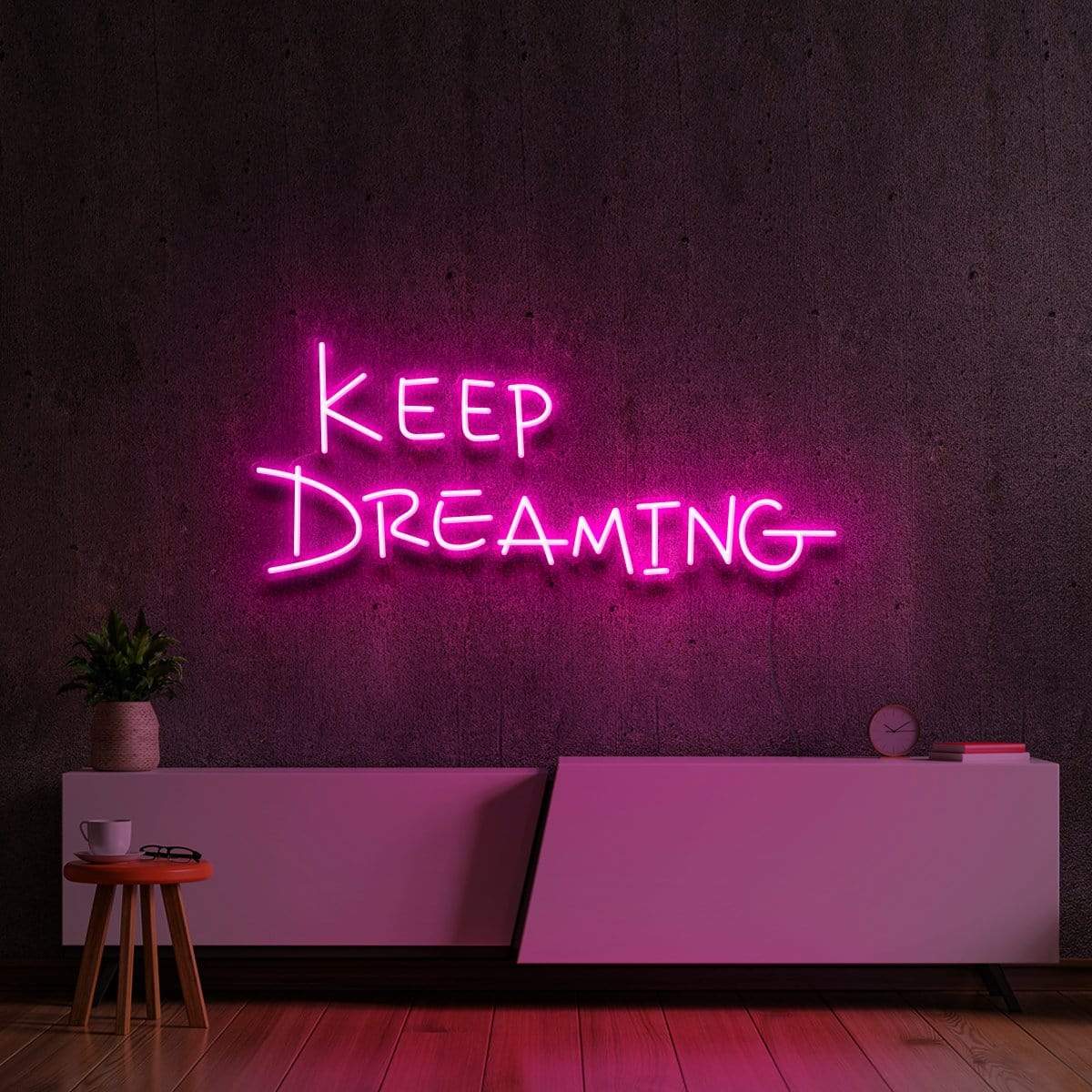 "Keep Dreaming" Neon Sign 60cm (2ft) / Pink / LED Neon by Neon Icons