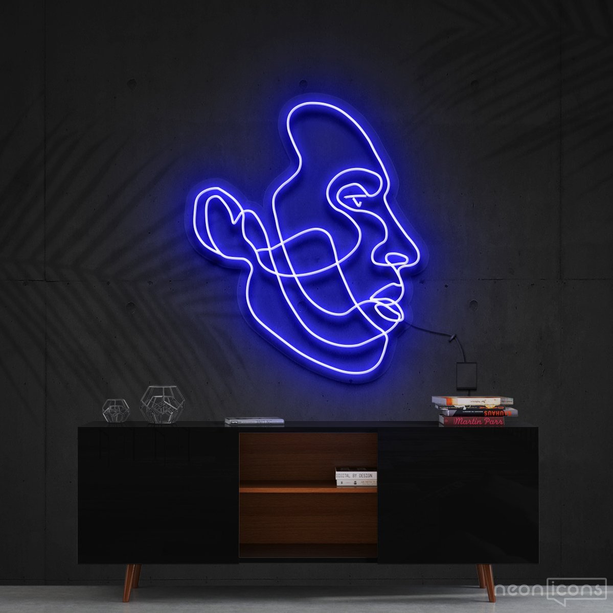 "Kobe Bryant" Neon Sign 60cm (2ft) / Blue / Cut to Shape by Neon Icons