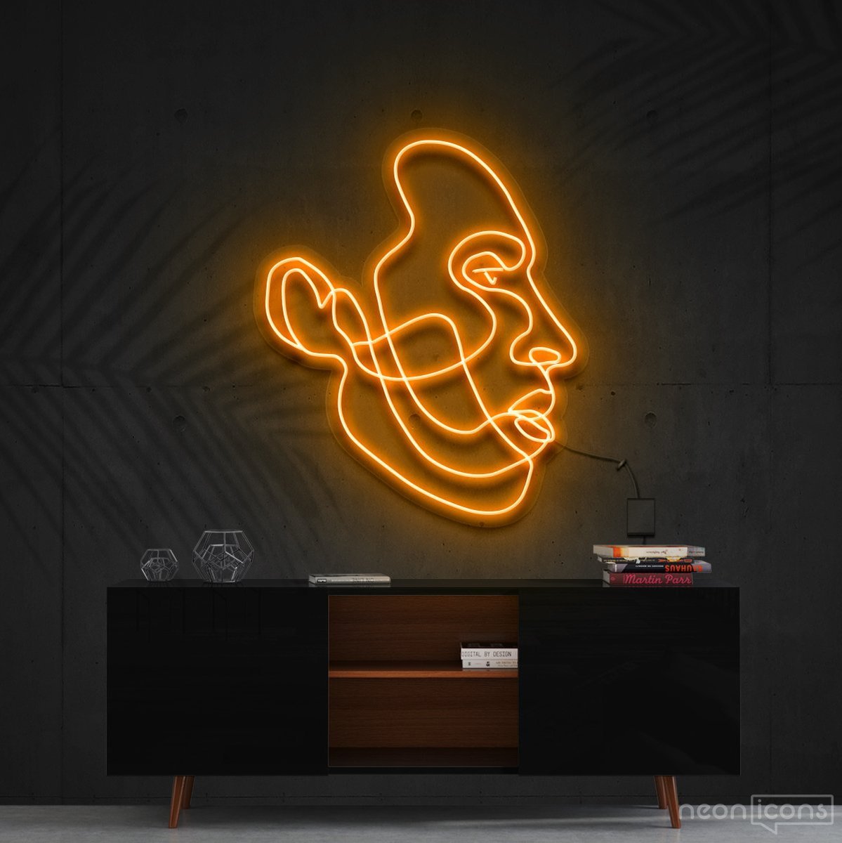 "Kobe Bryant" Neon Sign 60cm (2ft) / Orange / Cut to Shape by Neon Icons