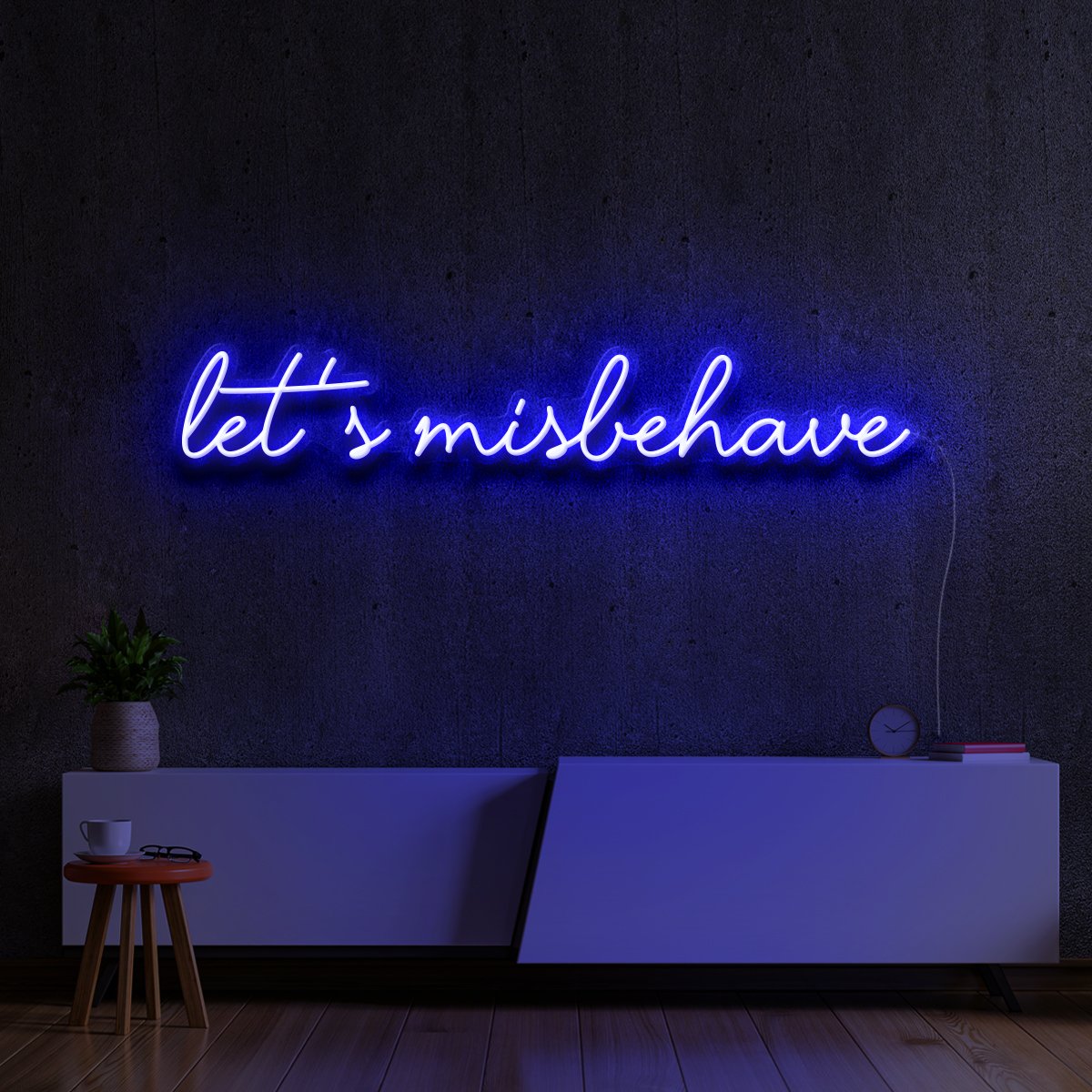 "Let's Misbehave" Neon Sign by Neon Icons