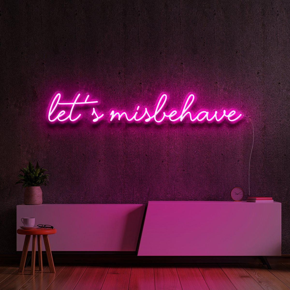 "Let's Misbehave" Neon Sign by Neon Icons