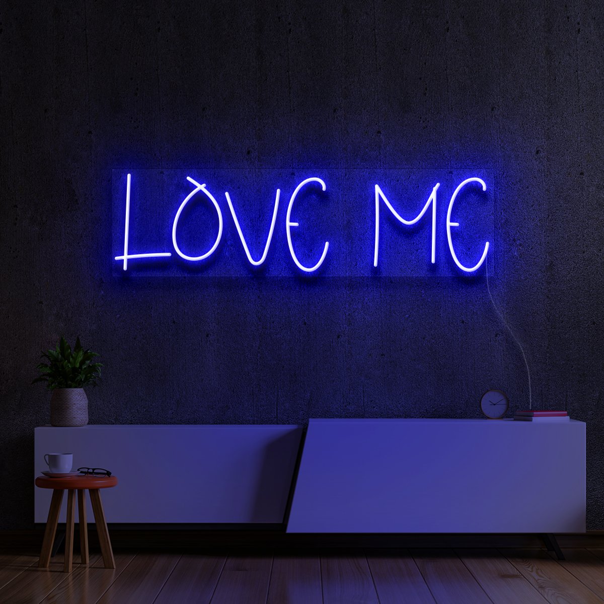 "LOVE ME" Neon Sign 60cm (2ft) / Blue / LED Neon by Neon Icons