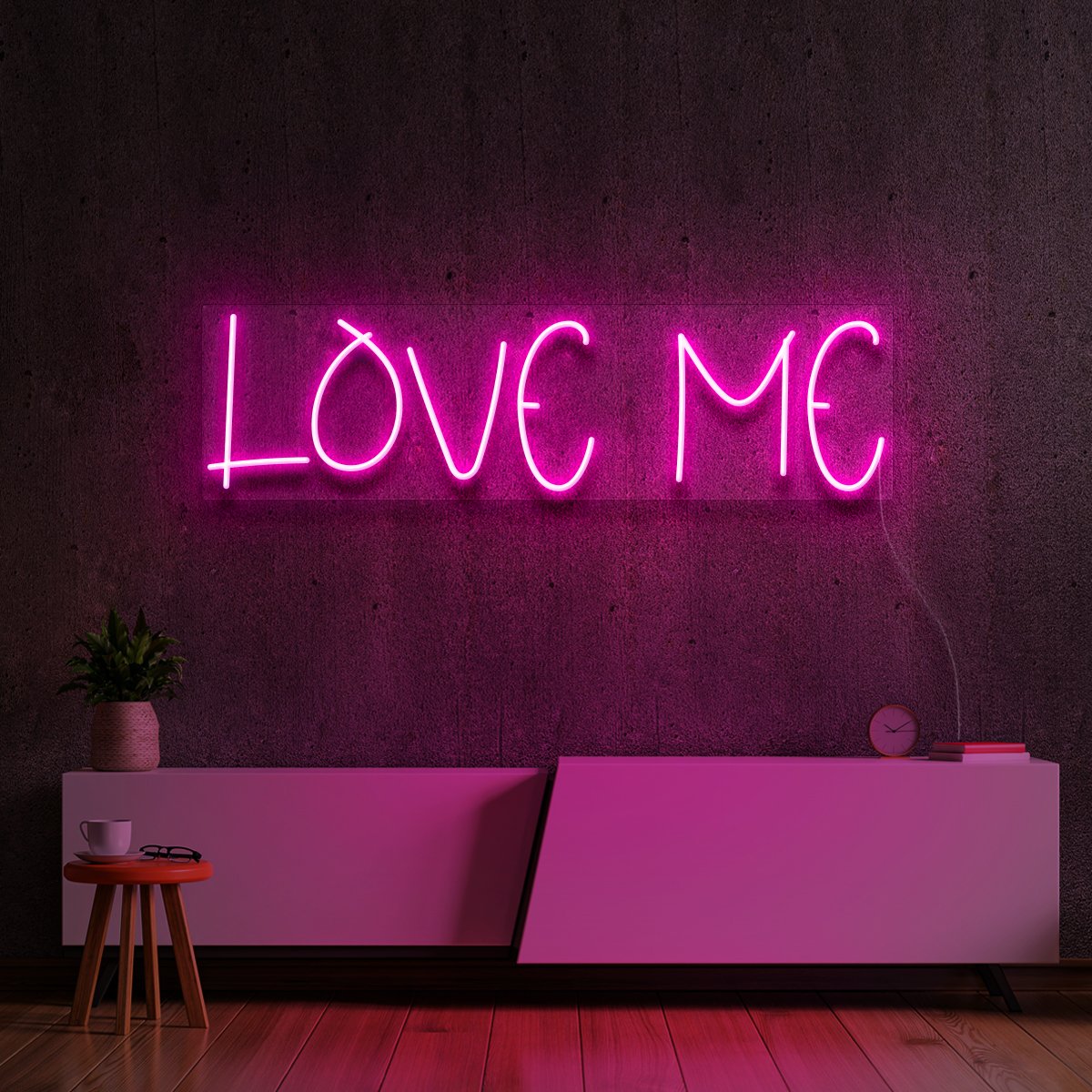 "LOVE ME" Neon Sign 60cm (2ft) / Pink / LED Neon by Neon Icons